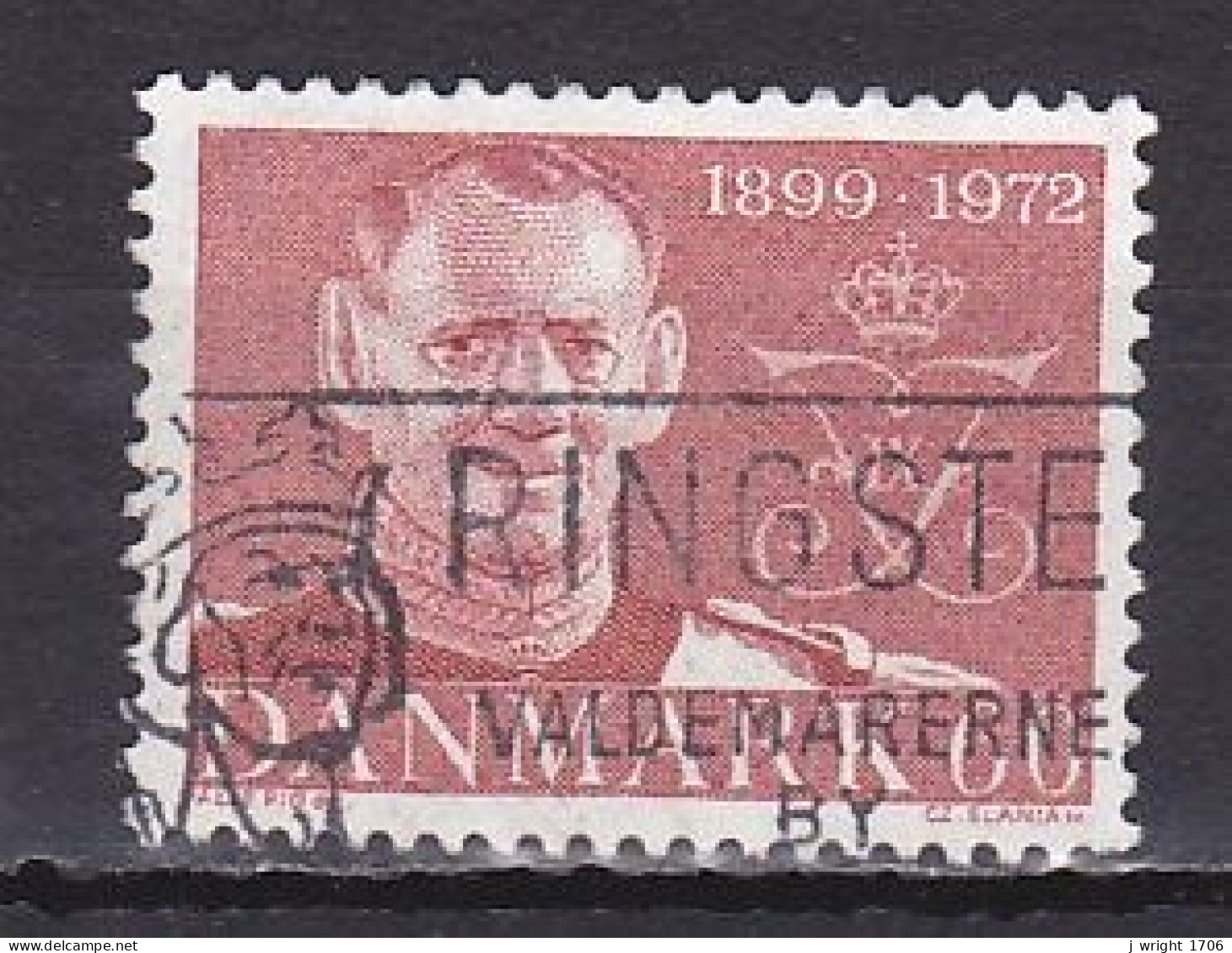 Denmark, 1972, King Frederik IX Memoriam, 60ø, USED - Gebruikt