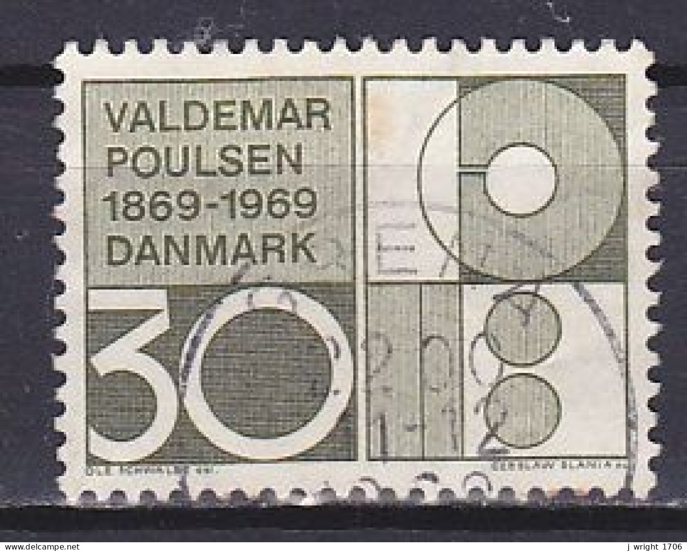 Denmark, 1969, Valdemar Poulsen, 30ø, USED - Gebraucht