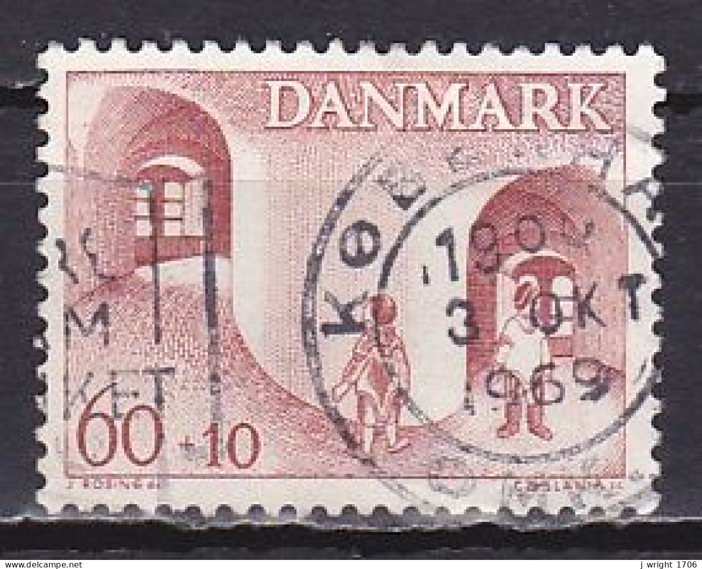 Denmark, 1968, Greenlandic Child Welfare, 60ø + 10ø, USED - Gebruikt