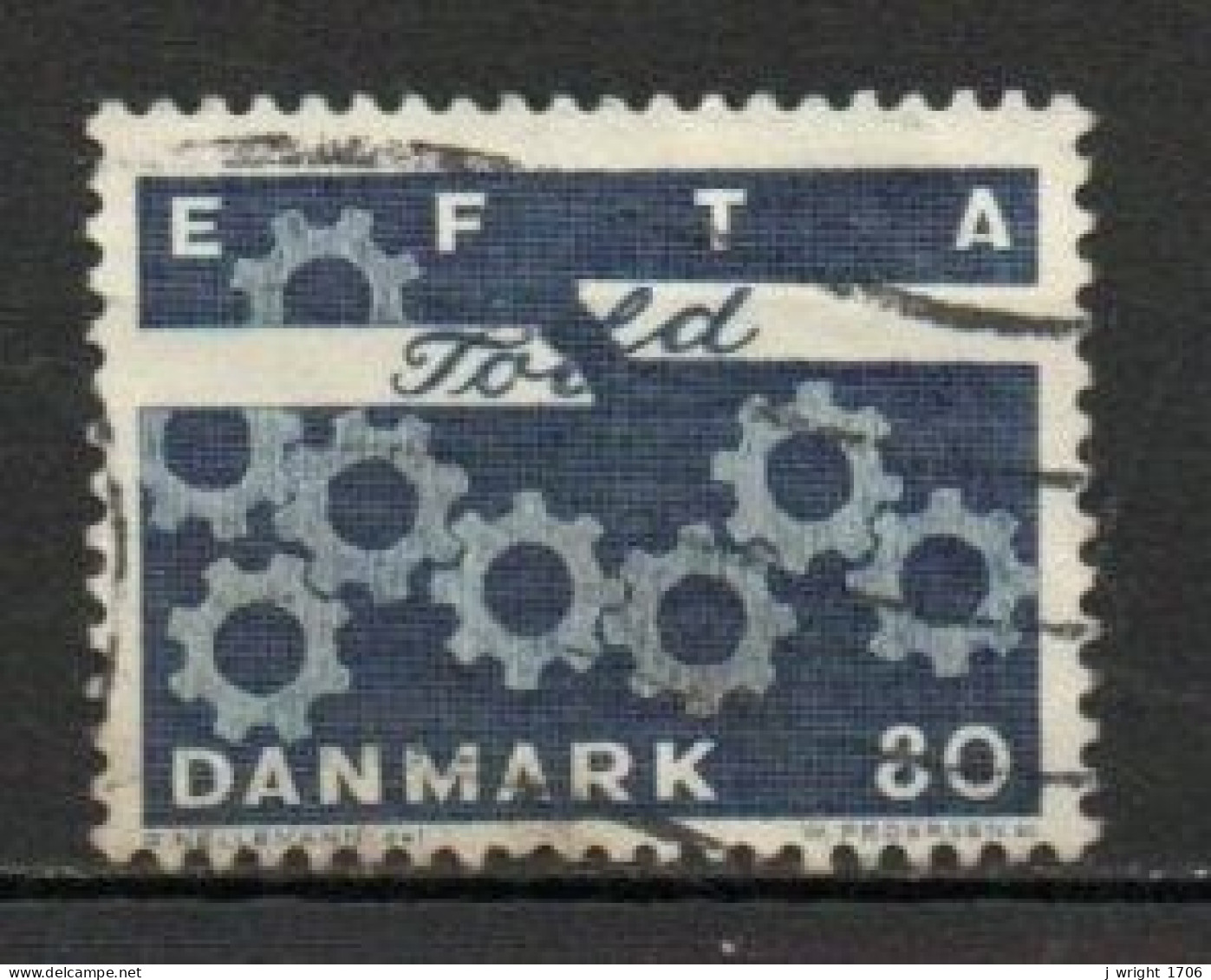 Denmark, 1967, EFTA, 80ø, USED - Gebruikt
