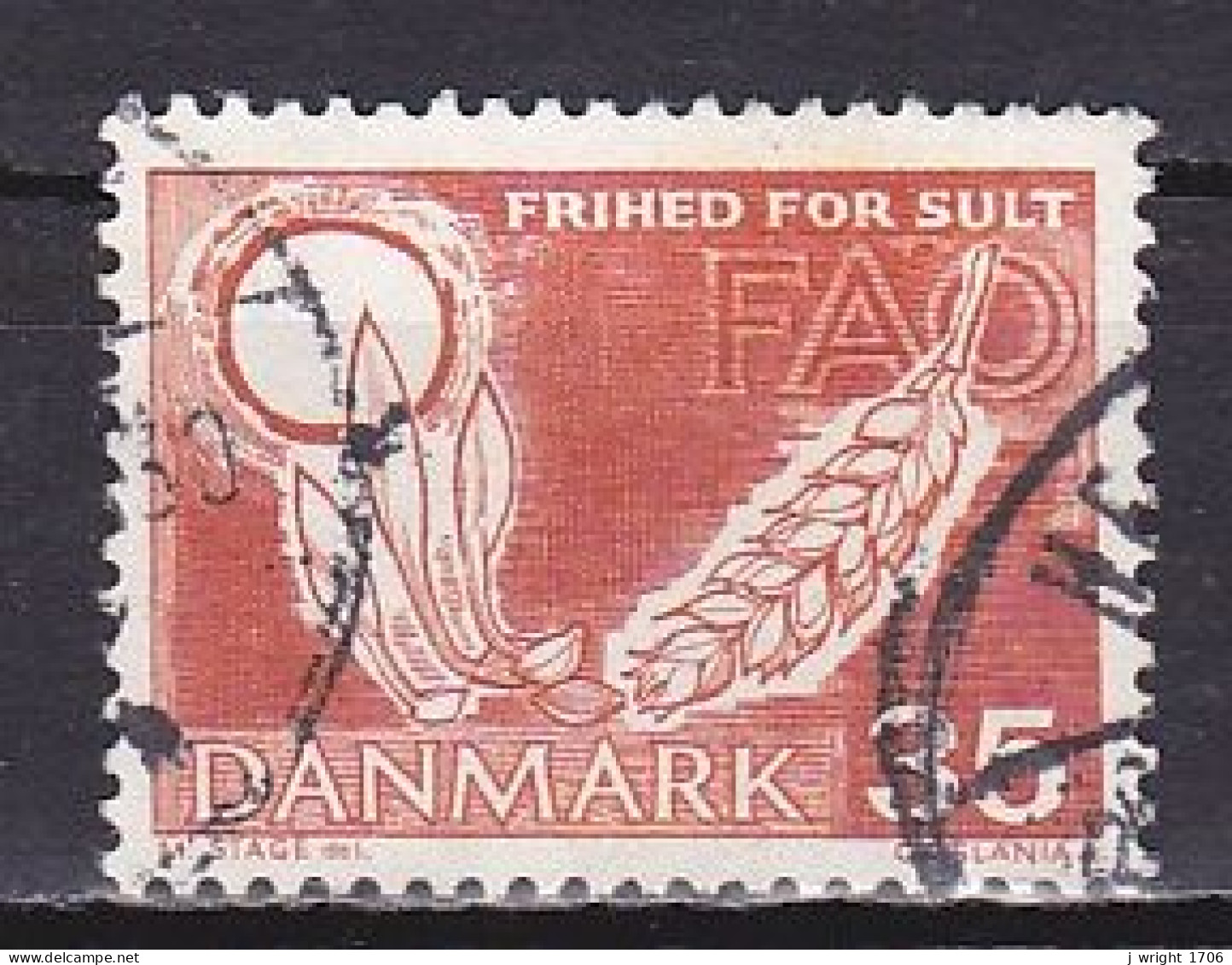 Denmark, 1963, Freedom From Hunger, 35ø, USED - Usado
