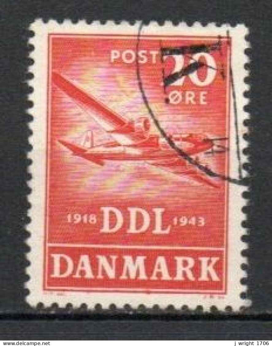 Denmark, 1943, DDL Airlines 25th Anniv, 20ø, USED - Usati