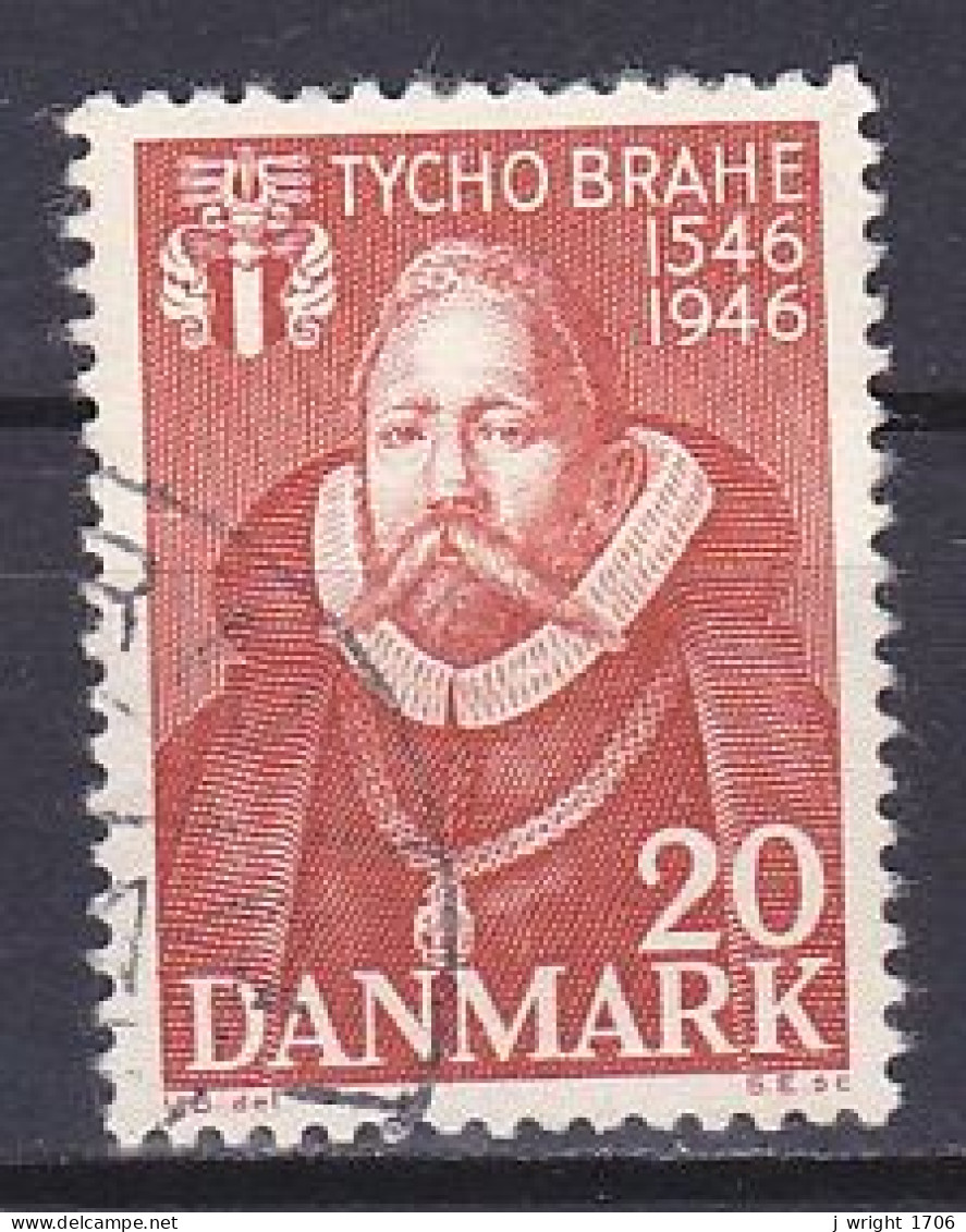 Denmark, 1946, Tycho Brahe, 20ø, USED - Oblitérés