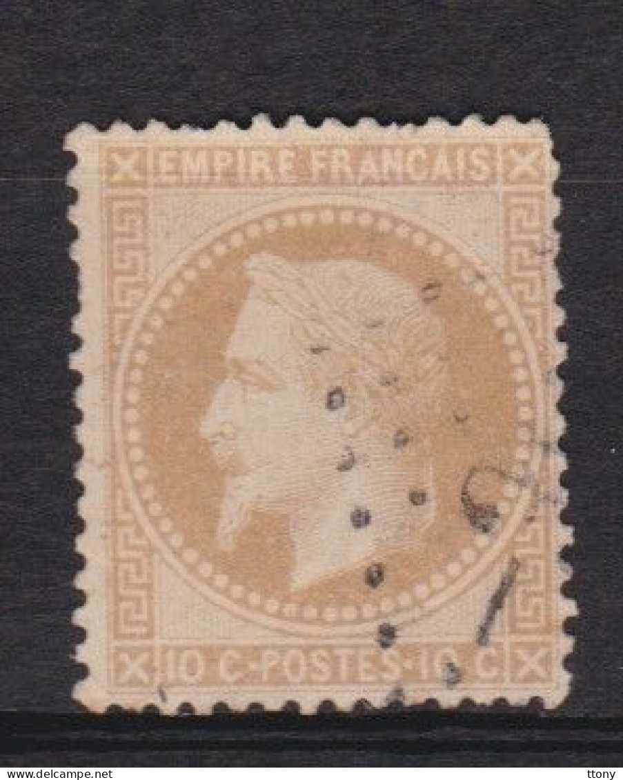 Un Timbre N° 28      Napoléon III   Lauré   Oblitéré    10 C Bistre - 1863-1870 Napoléon III Lauré