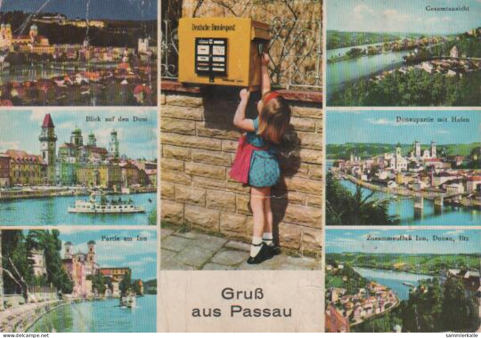 2900 - Passau - Blick Auf Den Dom, Donaupartie Mit Hafen, Zusammenfluss Inn Donau Iltz - Ca. 1970 - Passau