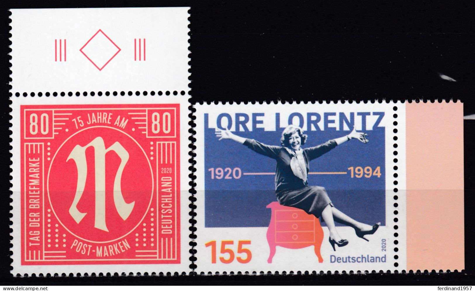 BRD 2020 Mi.3564+3565 Postfr. Lot** 75. J. AM-Post-Marken+100. Geb. Von Lore Lorenz MNH - Unused Stamps