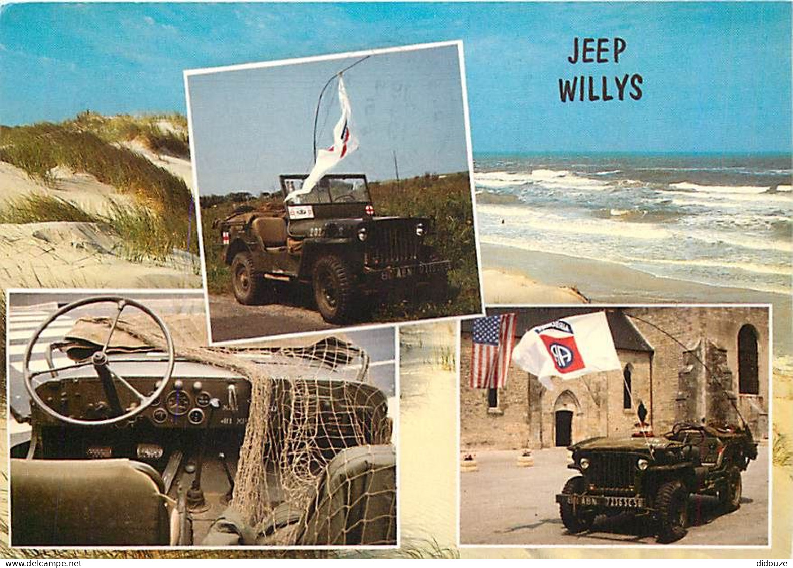 50 - Sainte Mère Eglise - Jeep Willys - Automobiles - Militaria - Multivues - CPM - Voir Scans Recto-Verso - Sainte Mère Eglise