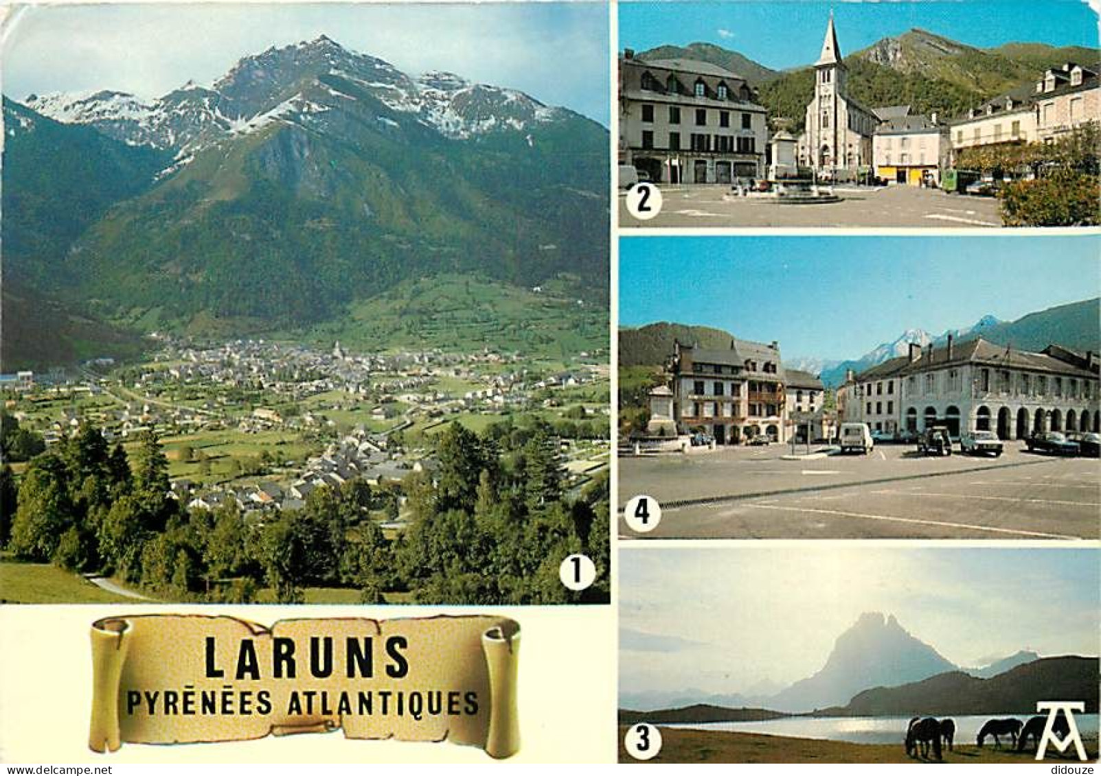 64 - Laruns - Multivues - Automobiles - Flamme Postale De Laruns - CPM - Voir Scans Recto-Verso - Laruns