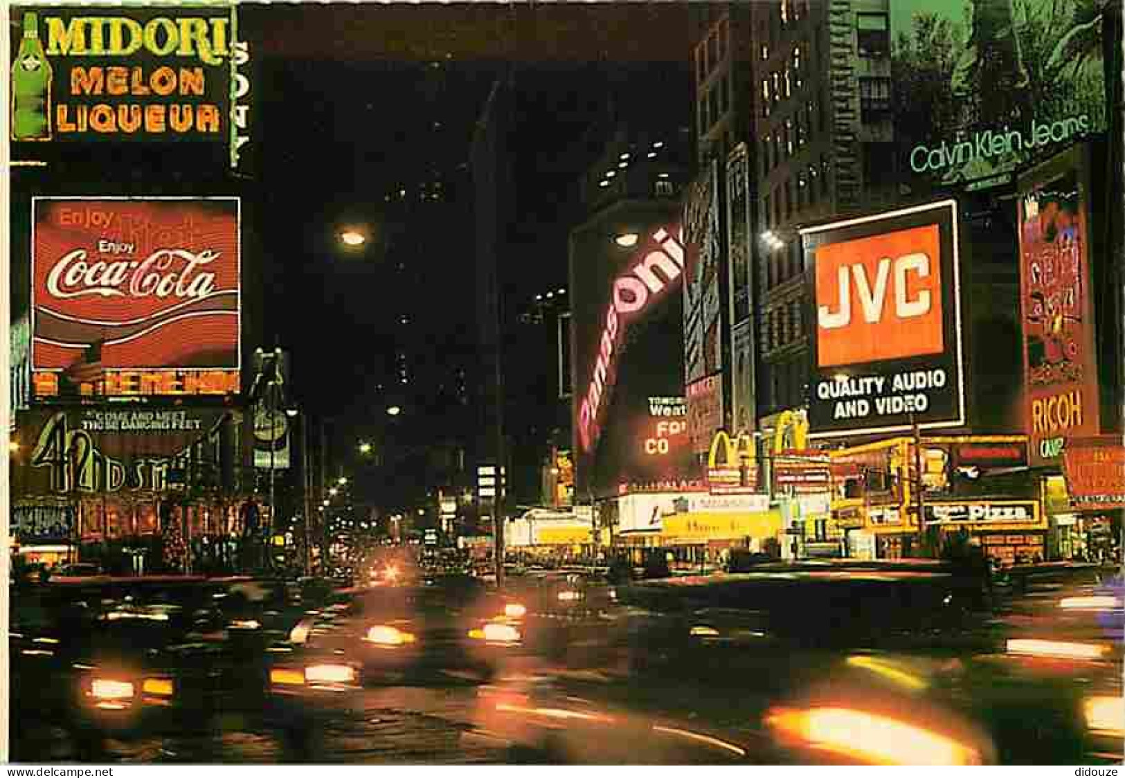 Etats Unis - New York - Times Squares - Vue De Nuit - Publicités Coca JVC Calvin Klein Panasonic - Carte Neuve - CPM - V - Time Square