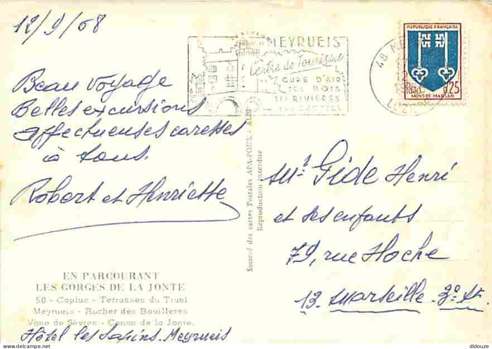 48 - Les Gorges De La Jonte - Multivues - Blasons - Flamme Postale - CPM - Voir Scans Recto-Verso - Other & Unclassified