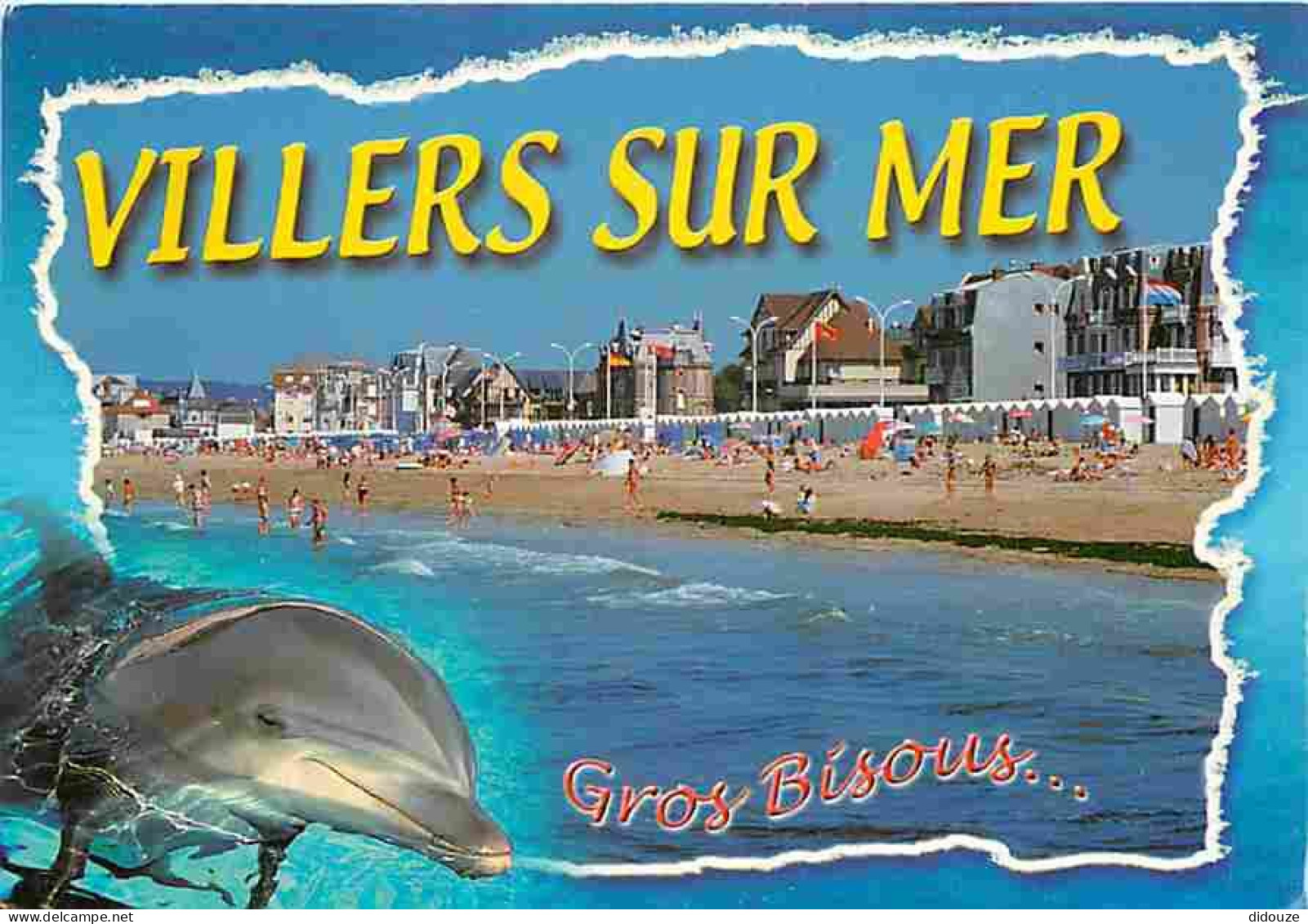 14 - Villers Sur Mer - La Plage - Dauphin - Flamme Postale - CPM - Voir Scans Recto-Verso - Villers Sur Mer