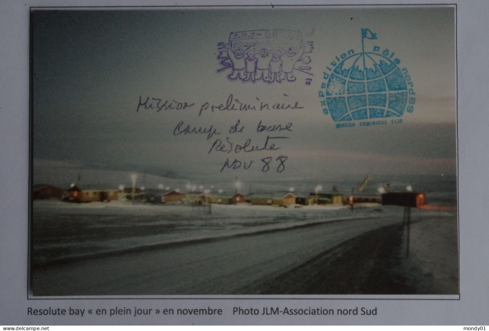M43/ Resolute Bay Canada Pole Nord Geographique 1988 Photo  Morse Météo Phoque Seal Renard Drifting Ice Island TAAF - Clima & Meteorologia