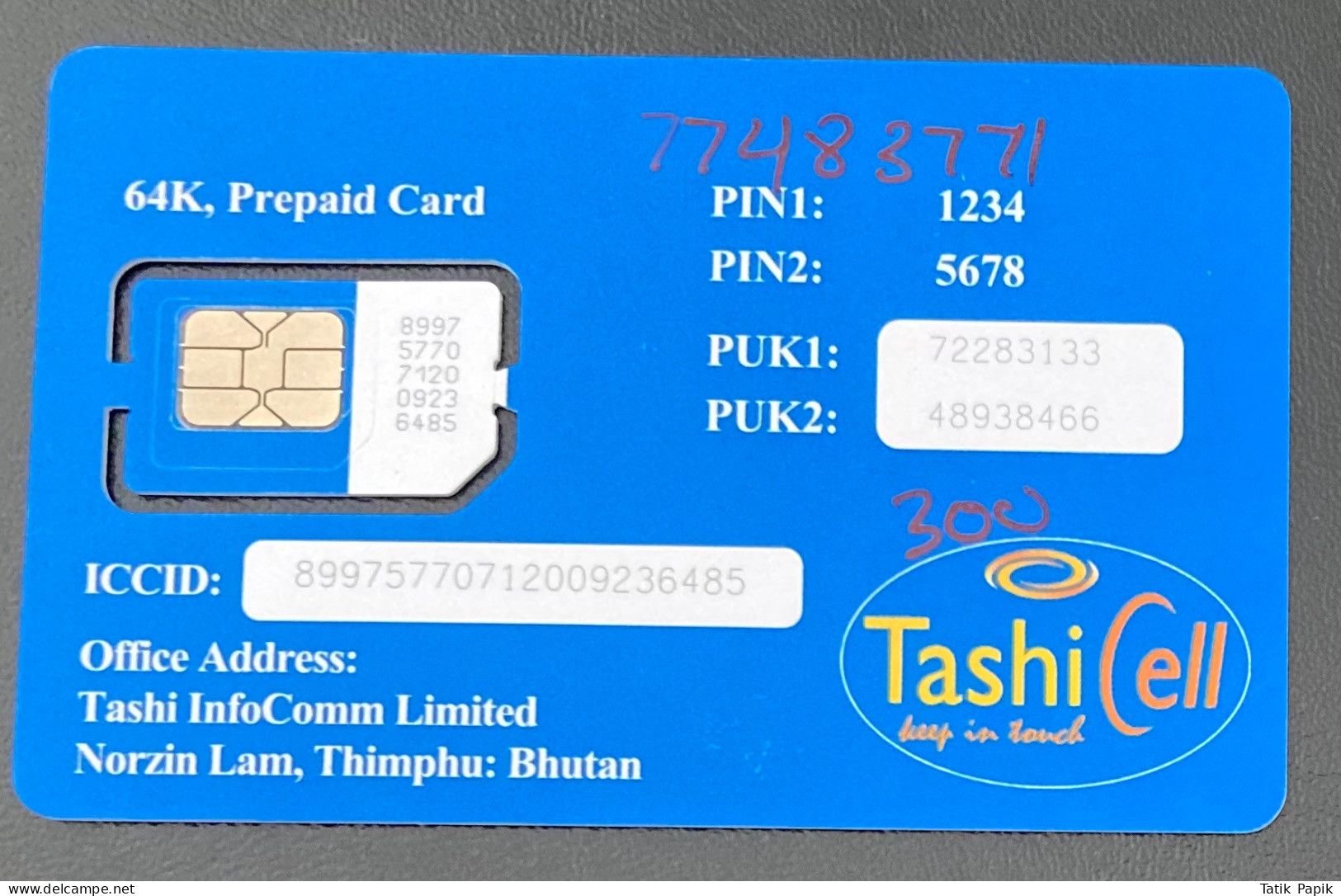 Bhoutan Bhutan Cell Telecom USIM Operator 2G 3G 4G 5G Prepaid SIM Tourist People Card Large Nano Standard Tashi Cell - Bután