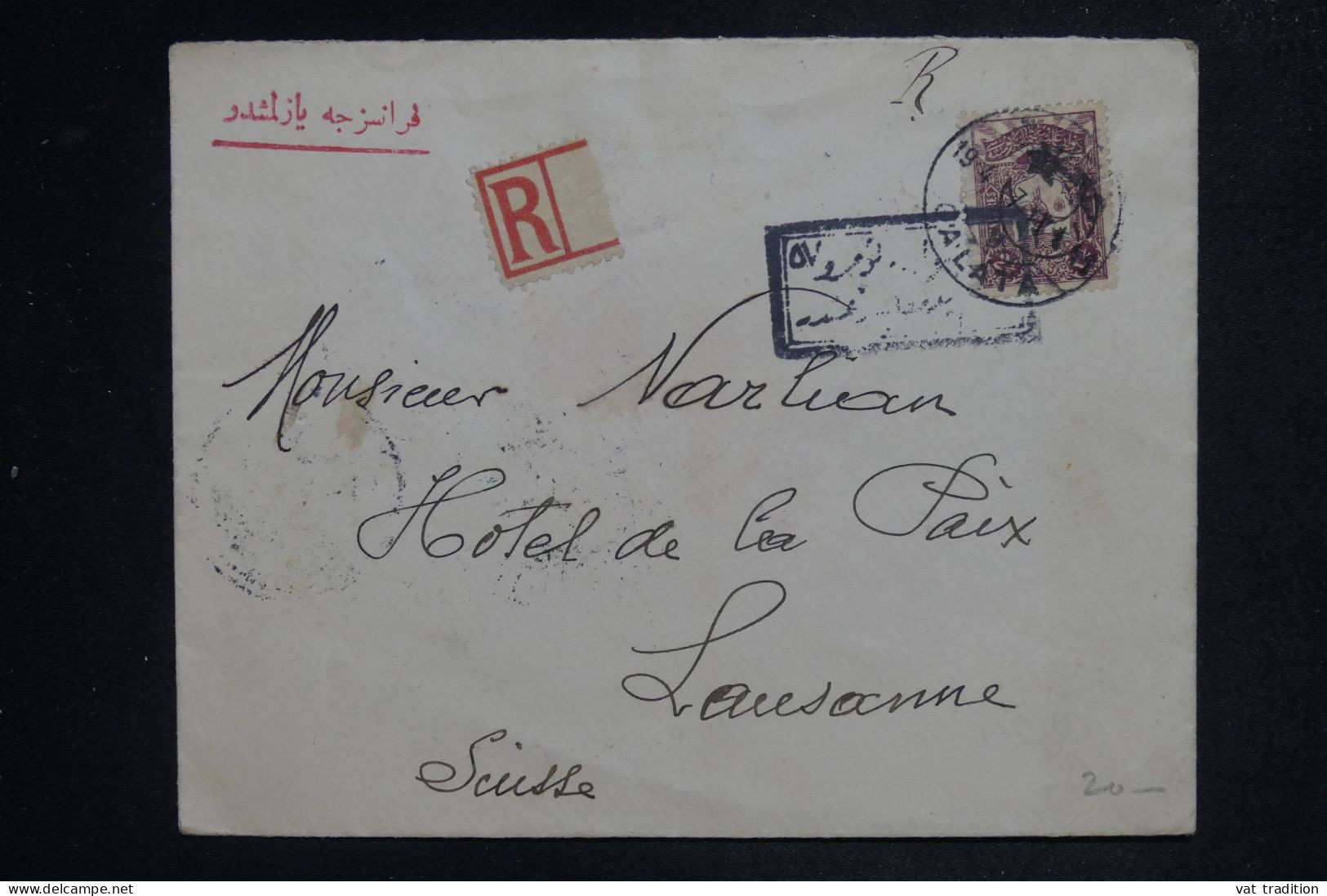 TURQUIE - Enveloppe En Recommandé De Galata Pour La Suisse En 1917 - L 151897 - Brieven En Documenten