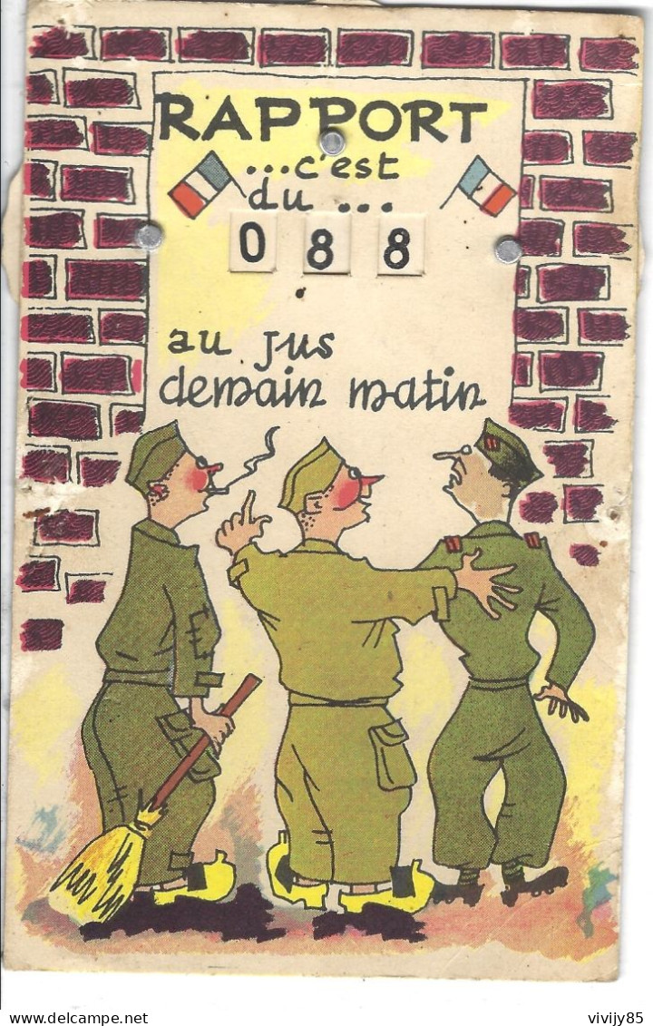 Carte Fantaisie Humoristique Militaire à Système Militaria" Rapport ...c'est Du ..au Jus Demain Matin " - A Systèmes