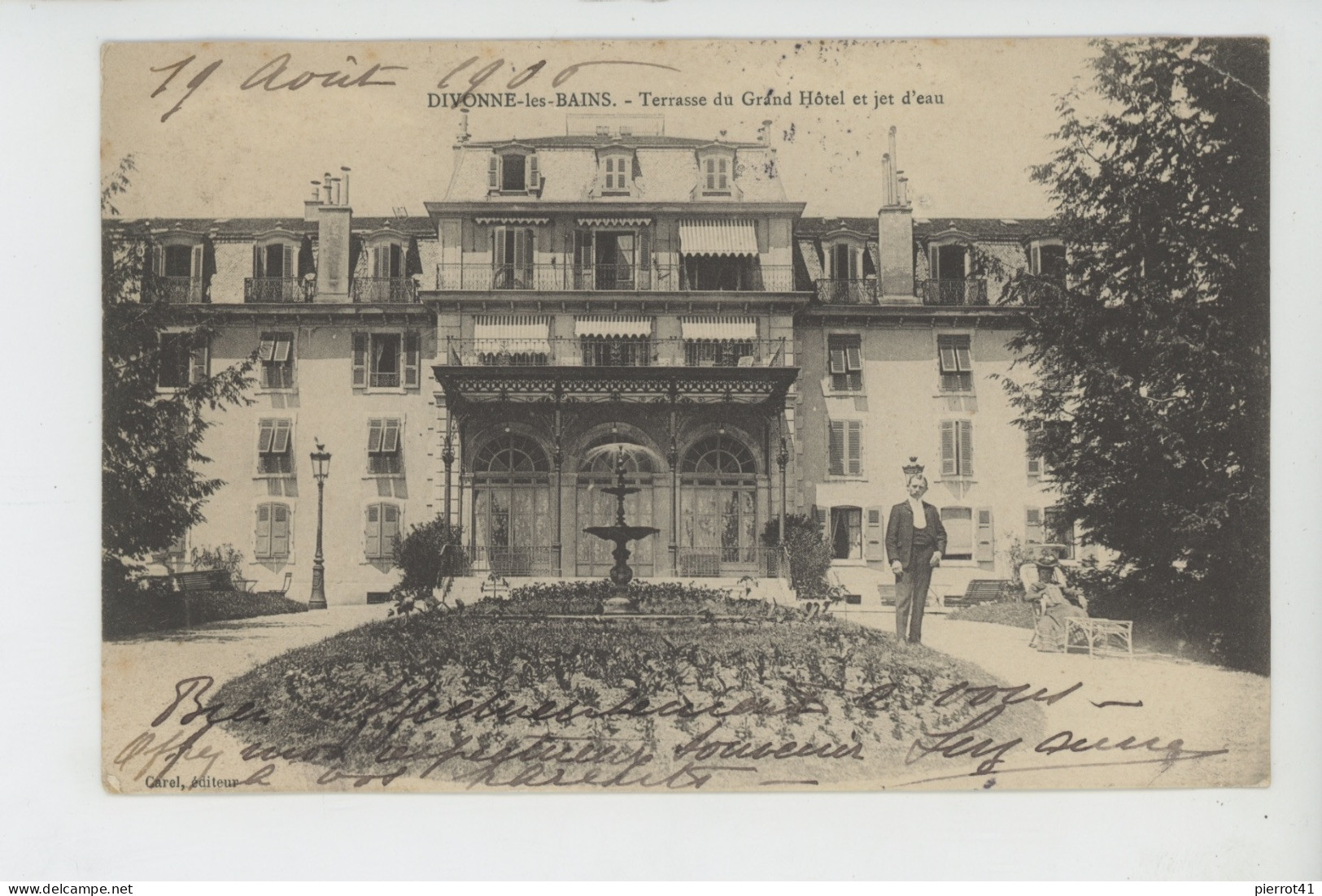 DIVONNE LES BAINS - Terrasse Du GRAND HOTEL Et Jet D'eau - Divonne Les Bains