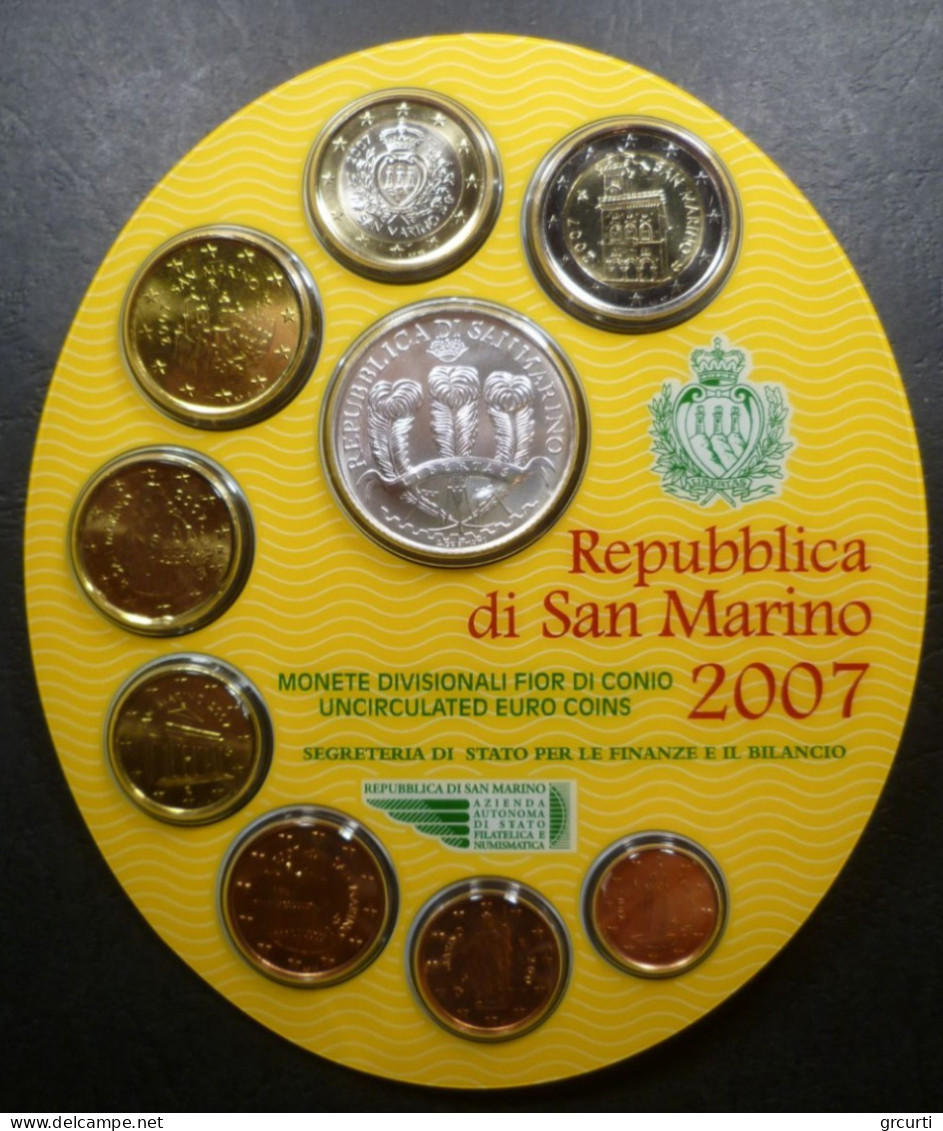 San Marino - 2007 - Serie Zecca - Con 5 € Argento "Pari Opportunità Per Tutti" - San Marino