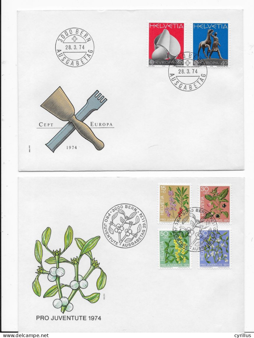 Suisse FDC 1974 - 2 Enveloppes - FDC