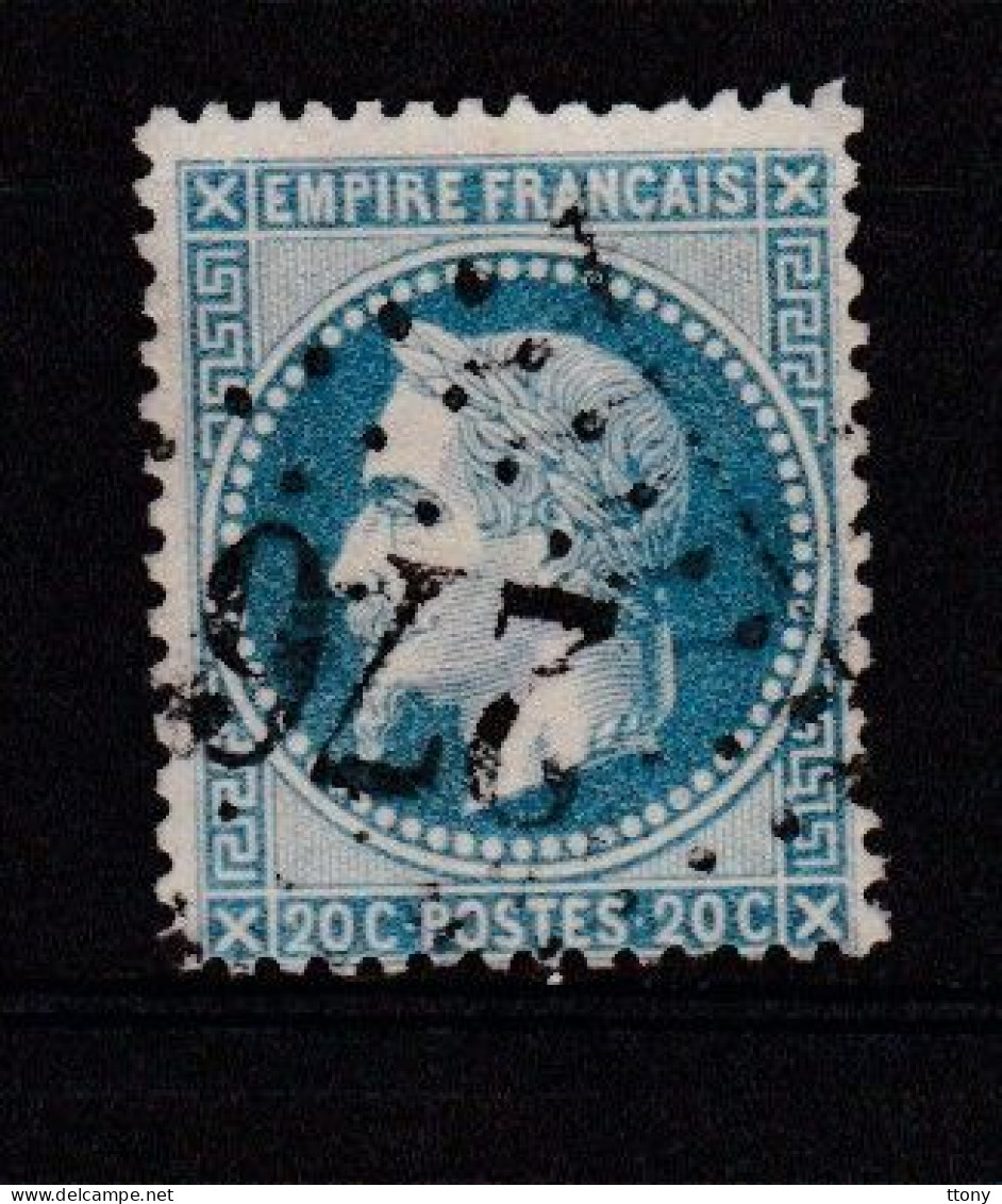 Un Timbre N° 29       Napoléon III   Lauré   Oblitéré    20 C  Bleu - 1863-1870 Napoléon III Lauré