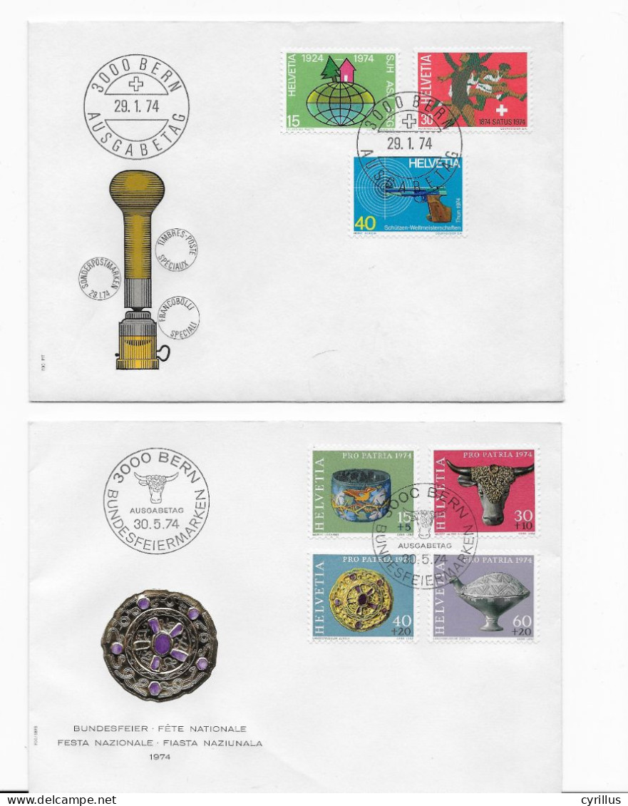 Suisse FDC 1974 - 2 Enveloppes - FDC