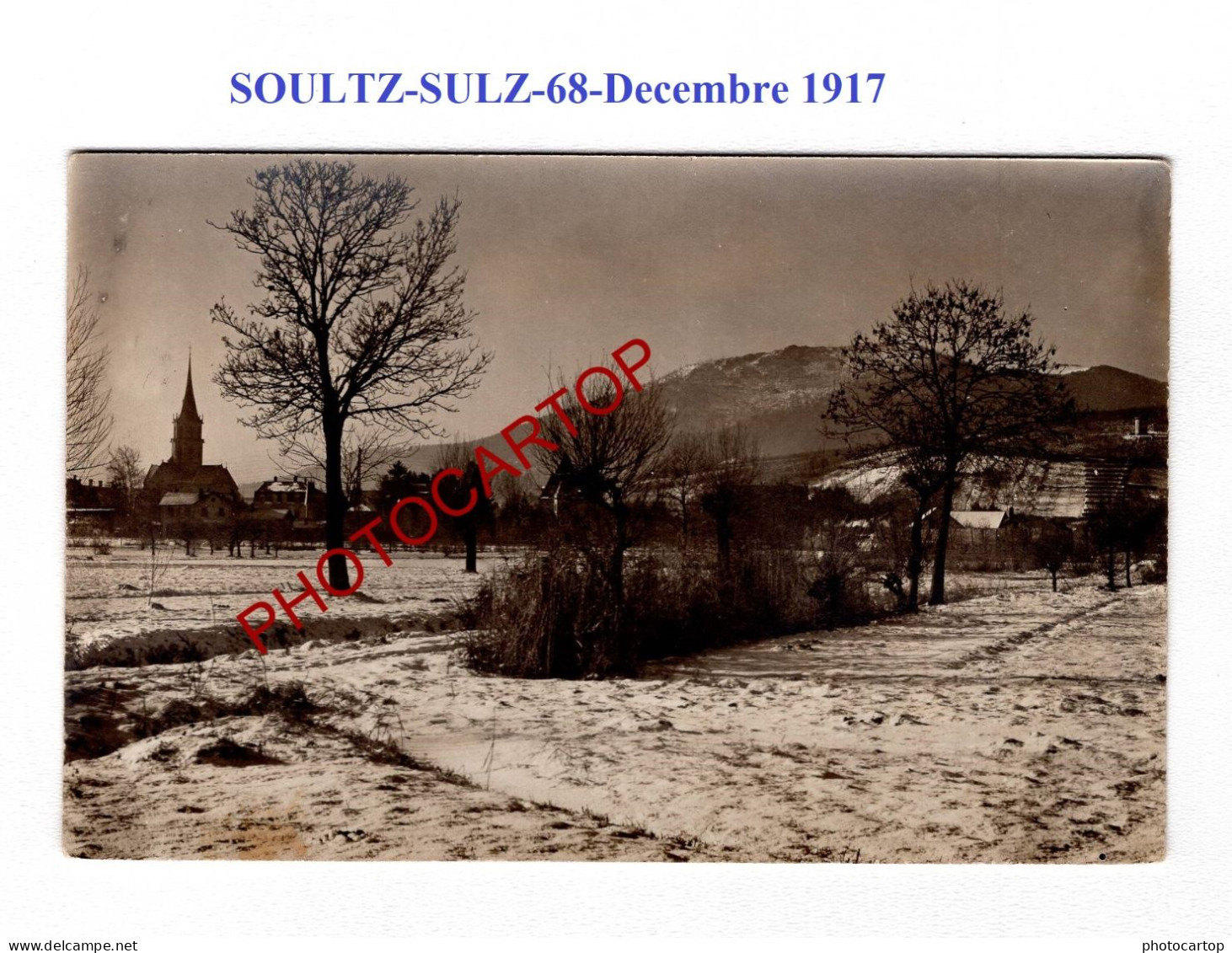 SOULTZ-SULZ-68-Decembre 1917-CARTE PHOTO Allemande-GUERRE 14-18-1 WK-Militaria - Soultz