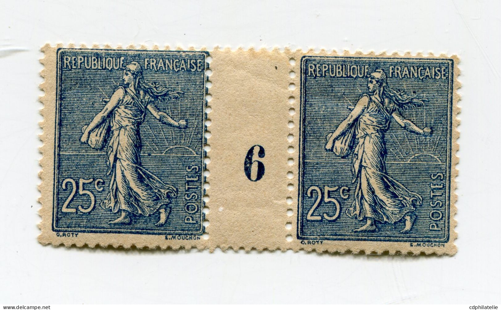 FRANCE N°132 ** TYPE SEMEUSE LIGNEE EN PAIRE AVEC MILLESIME 6 ( 1906 ) - Millesimes