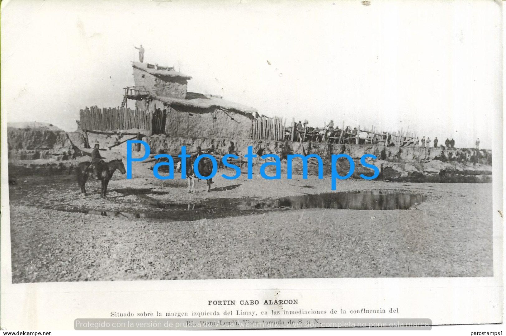 227117 ARGENTINA NEUQUEN RIO PIEUN LEUFE FORTIN CABO ALARCON 18 X 12 CM PHOTO NO POSTAL POSTCARD - Argentina