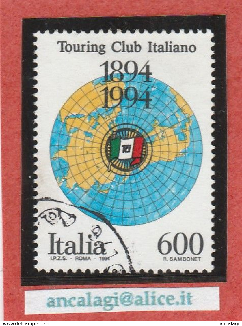 USATI ITALIA 1994 - Ref.0707 "TOURING CLUB ITALIANO" 1 Val. - - 1991-00: Gebraucht