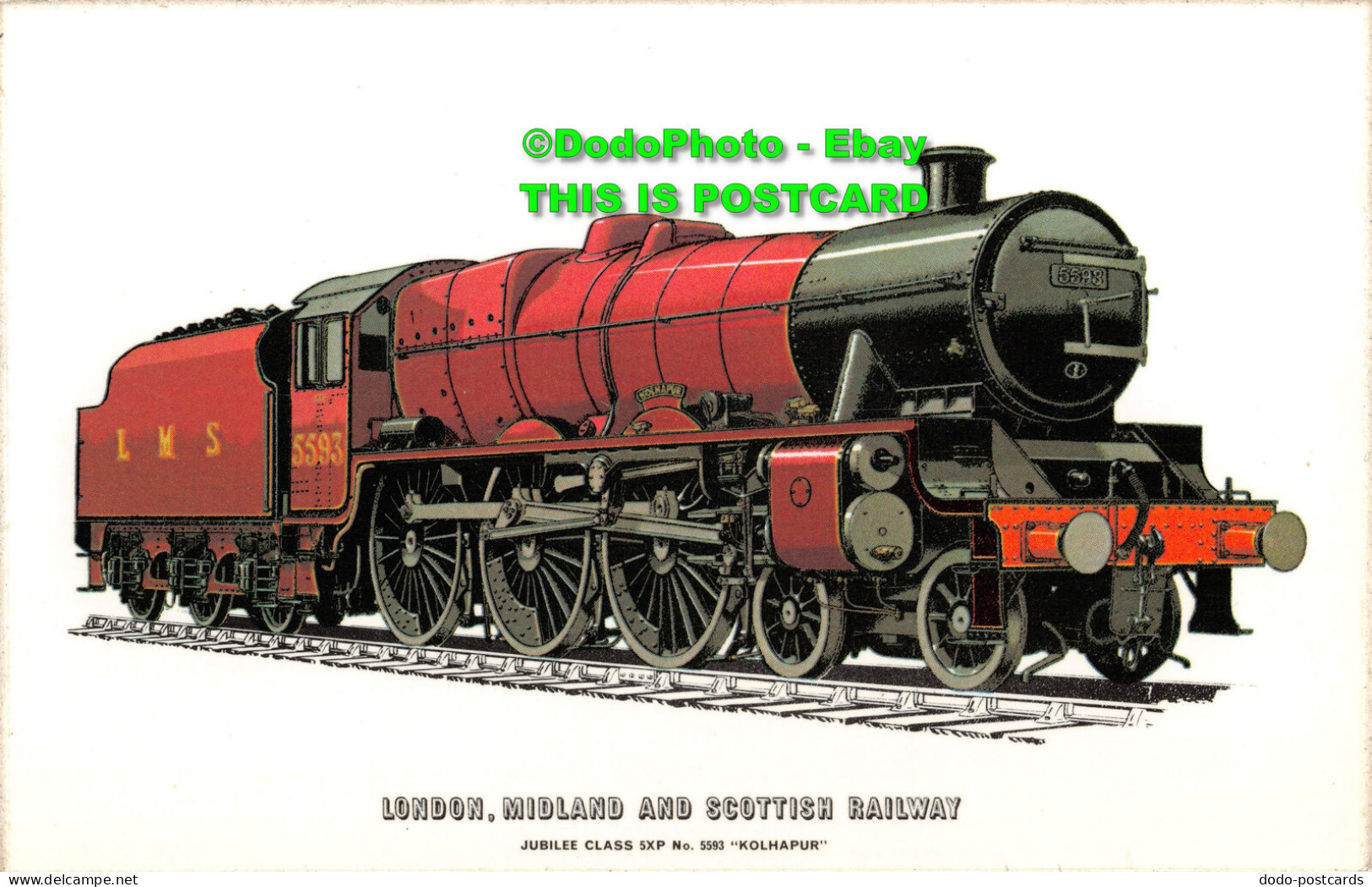 R380272 London. Midland And Scottish Railway. Jubilee Class 5 XP No. 5593. Kolha - Autres & Non Classés