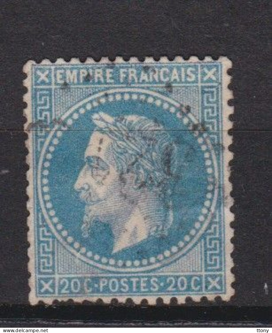 Un Timbre N° 29       Napoléon III   Lauré   Oblitéré    20 C  Bleu - 1863-1870 Napoléon III Lauré
