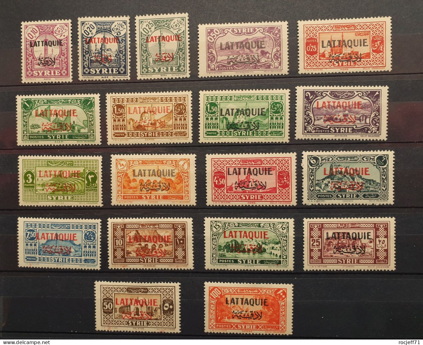 04 - 24 - Lattaquie - N°1 à 19 * - MH - Série Complète - Cote : 215 Euros - Unused Stamps