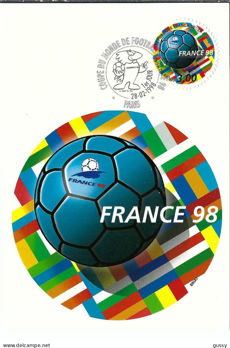 FRANCE Ca.1998: 4 CP Ill. Entiers Neufs "Coupe Du Monde" - Standard Postcards & Stamped On Demand (before 1995)
