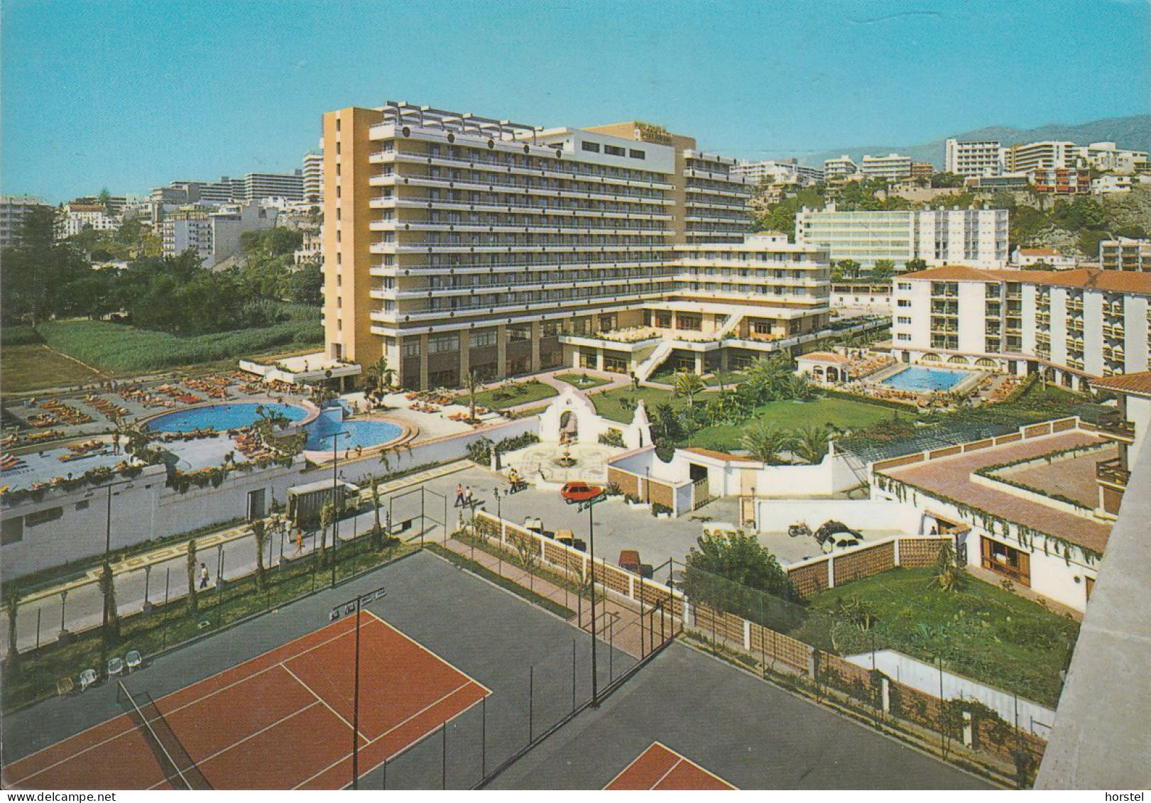 Spanien - Torremolinos - Costa Del Sol - Hotel Don Pedro - Tennis - Swimmingpool - Stamp - Málaga