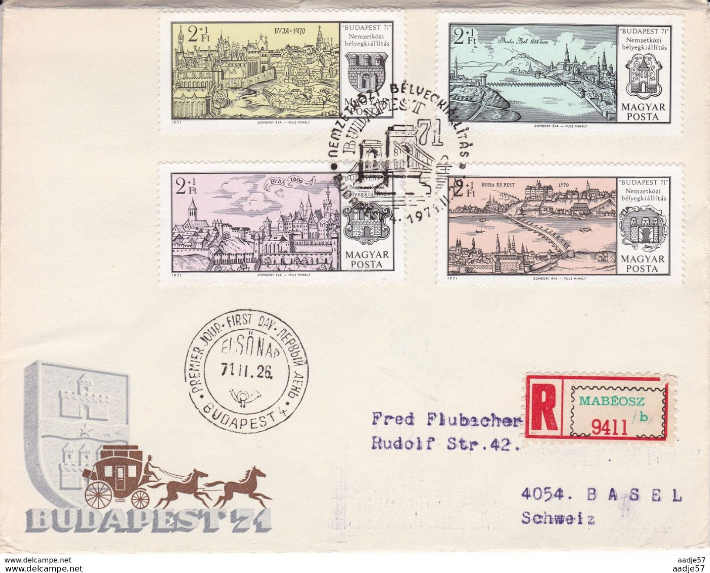 Ungarn Hongary Hongrie FDC 26-02-1971 Budapest '71 - Briefe U. Dokumente