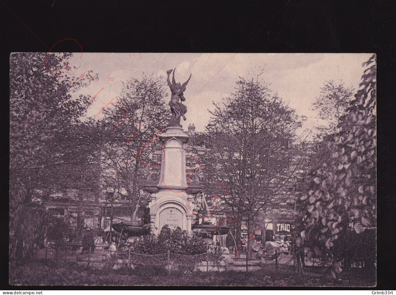 Rotterdam - (Koningin Wilhelminafontein) - Postkaart - Rotterdam