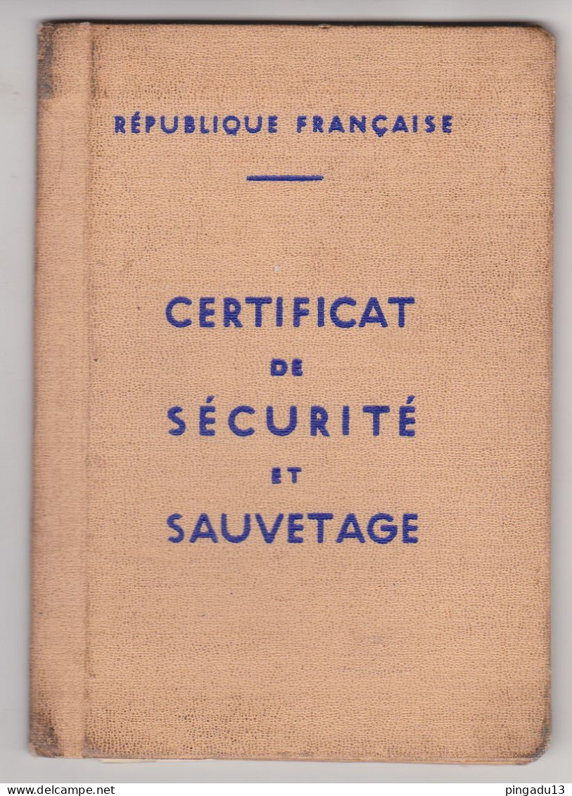 Aviation Air France Rare Certificat De Sécurité Et Sauvetage D'une Hôtesse De L'air Période 1957-1963 Excellent état - Otros & Sin Clasificación
