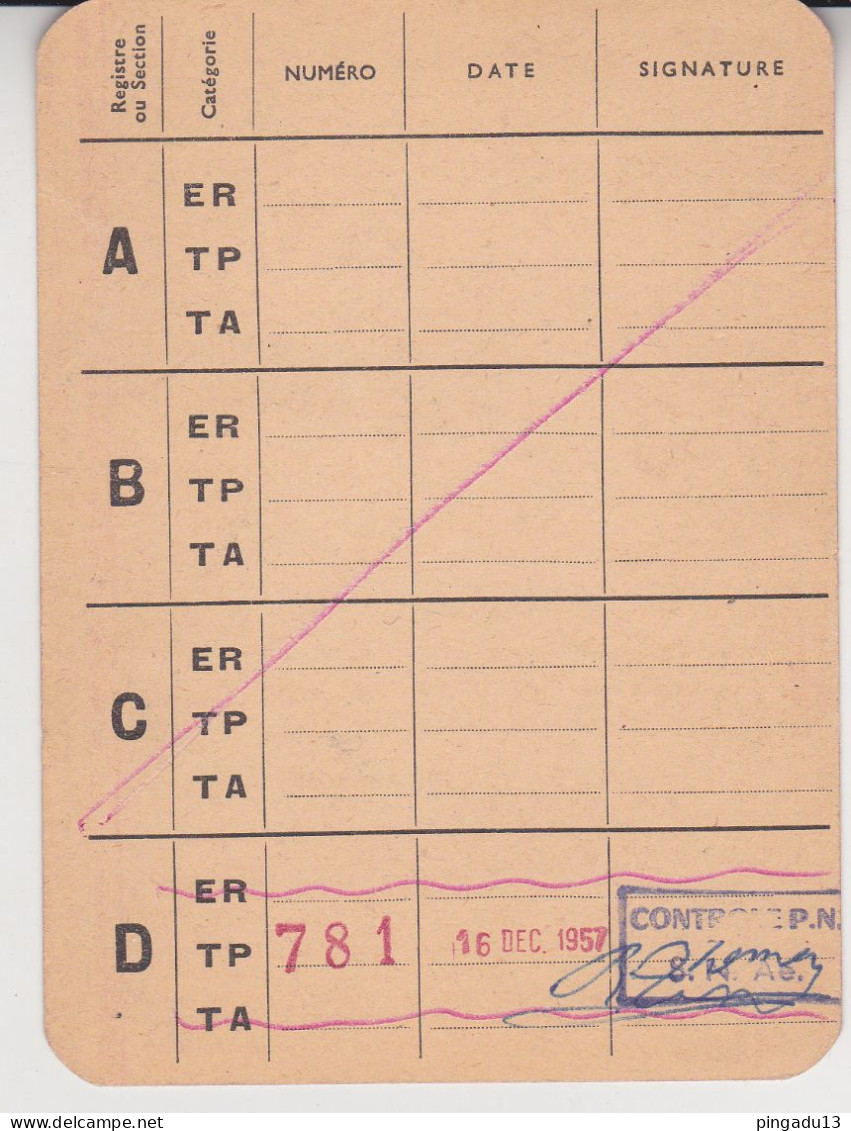 Aviation Air France rare Certificat de sécurité et sauvetage d'une hôtesse de l'air période 1957-1963 Excellent état