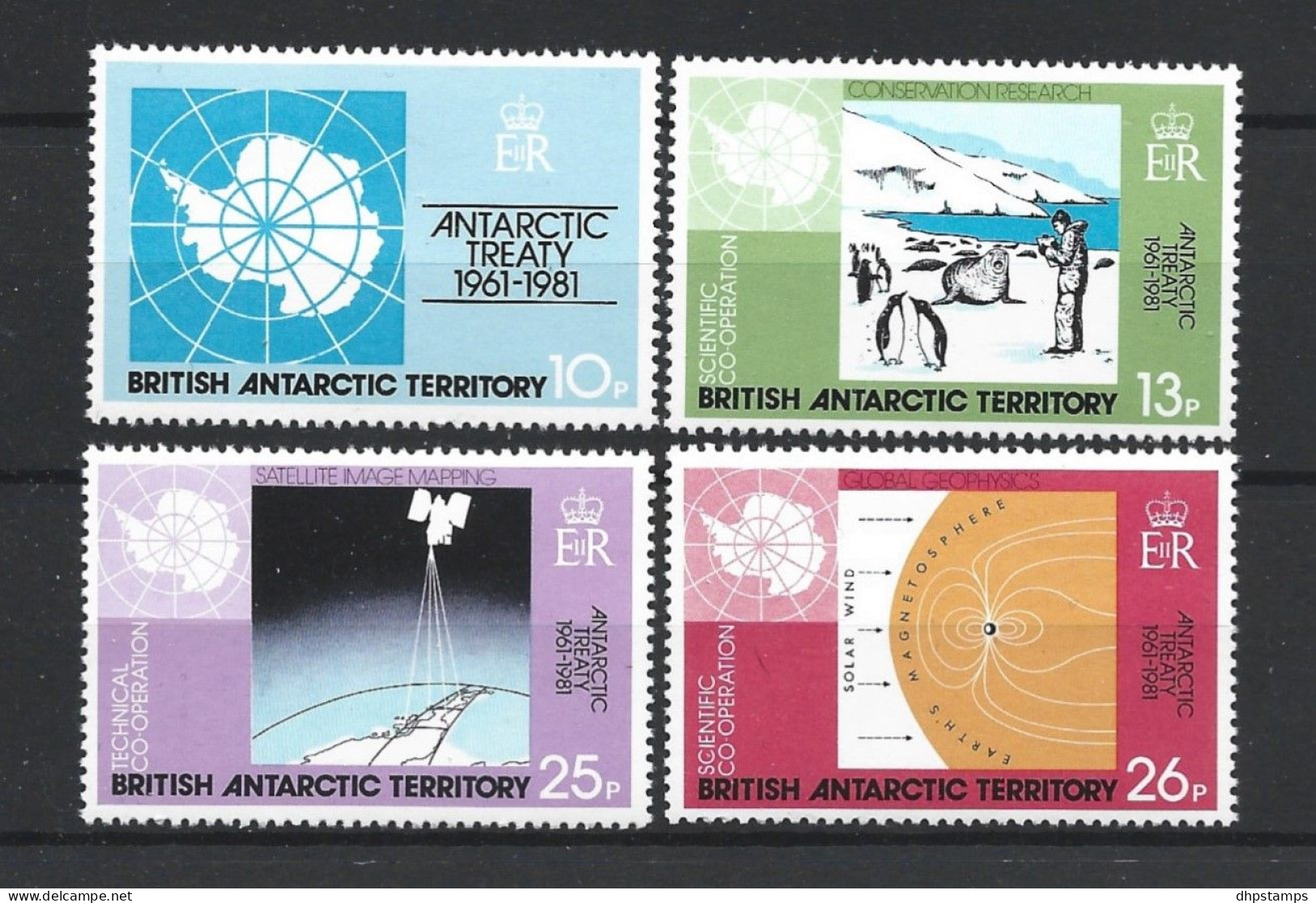 Brit. Antarctic Territory 1981 Antarctic Treaty 20th Anniv. Y.T. 101/104 ** - Ungebraucht