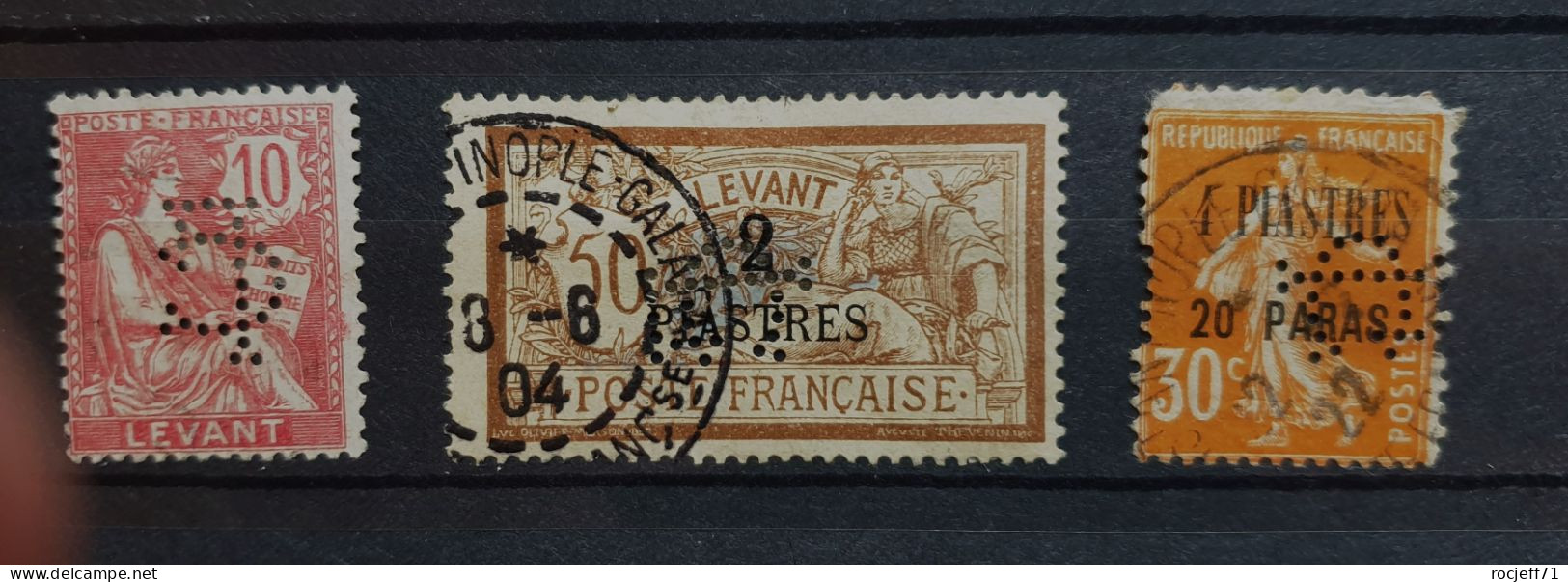 04 - 24 - Levant N° 14 - 20 - 33 Avec Perfin - Used Stamps