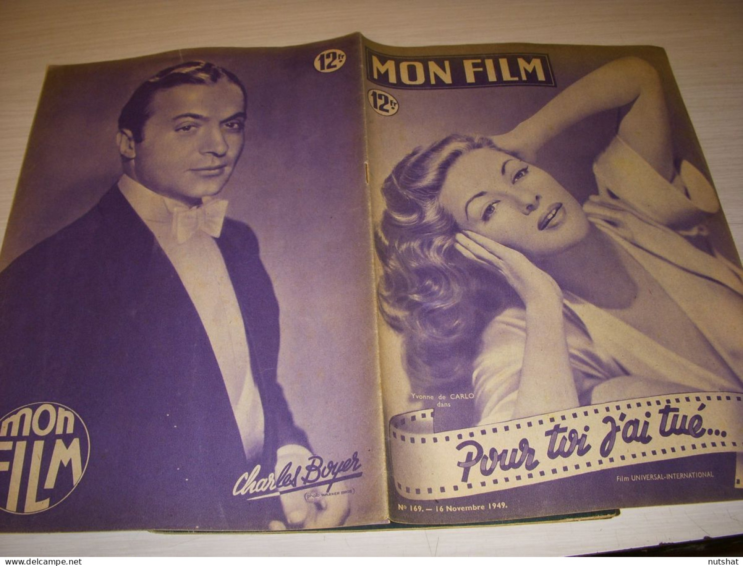 CINEMA MON FILM 169 16.11.1949 Yvonne De CARLO POUR TOI J'AI TUE Pierre MINGAND - Cinéma/Télévision