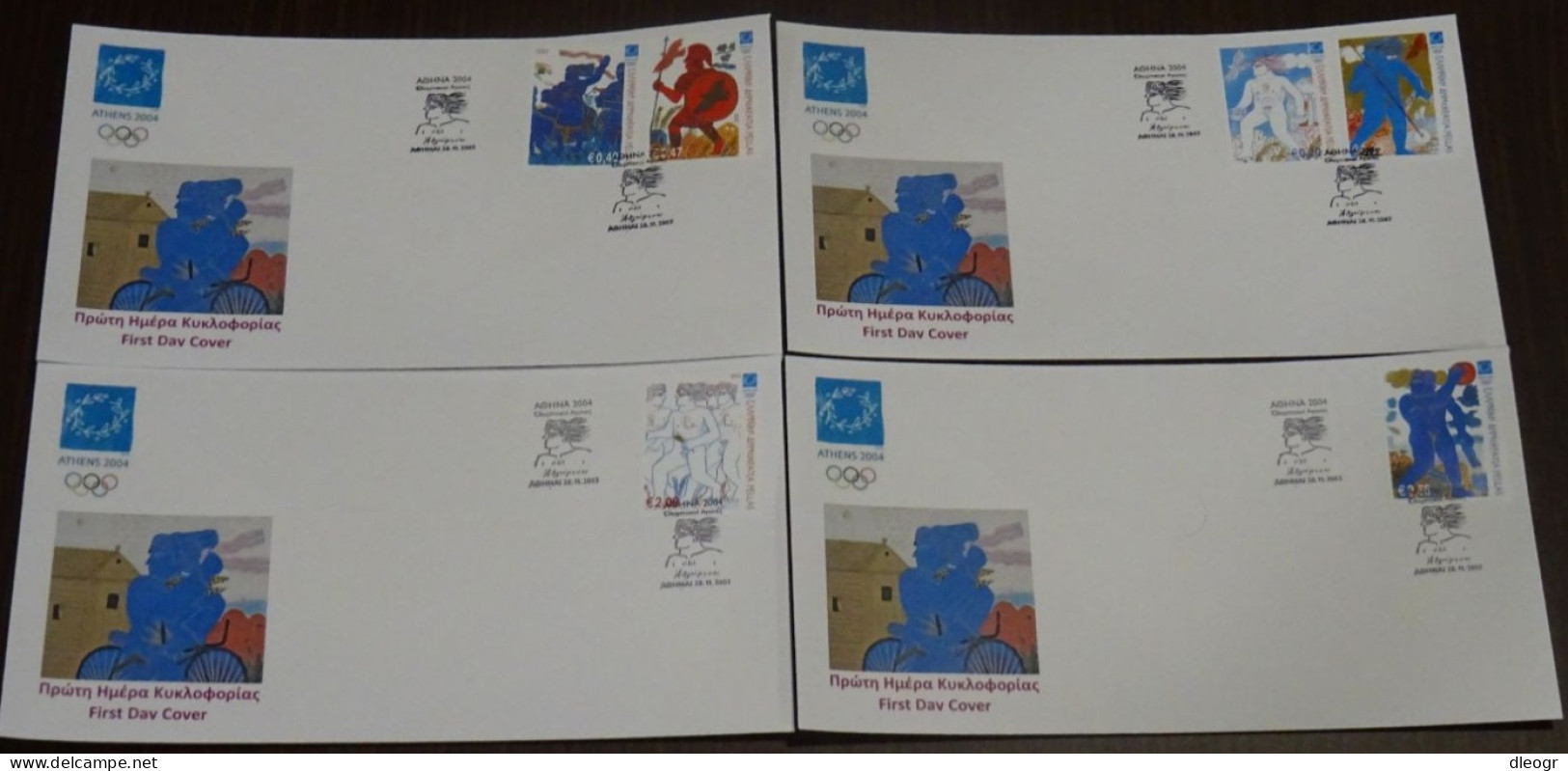 Greece 2003 Athens 2004 Athletes Unofficial FDC - FDC