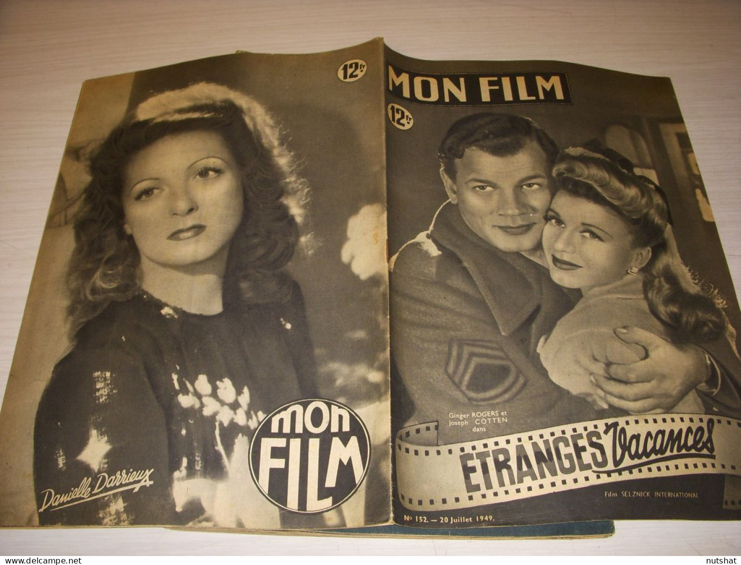 CINEMA MON FILM 152 20.07.1949 Ginger ROGERS ETRANGES VACANCES Maurice ESCANDE - Film/ Televisie
