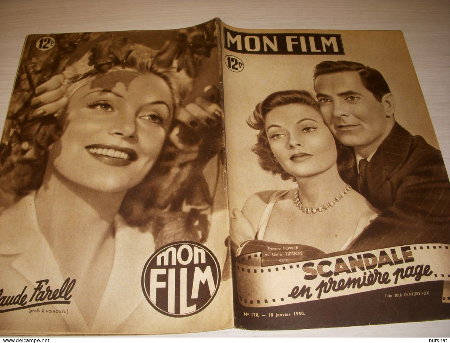 CINEMA MON FILM 178 18.01.1950 Tyrone POWER Gene TIERNEY SCANDALE Lysiane REY - Cinéma/Télévision