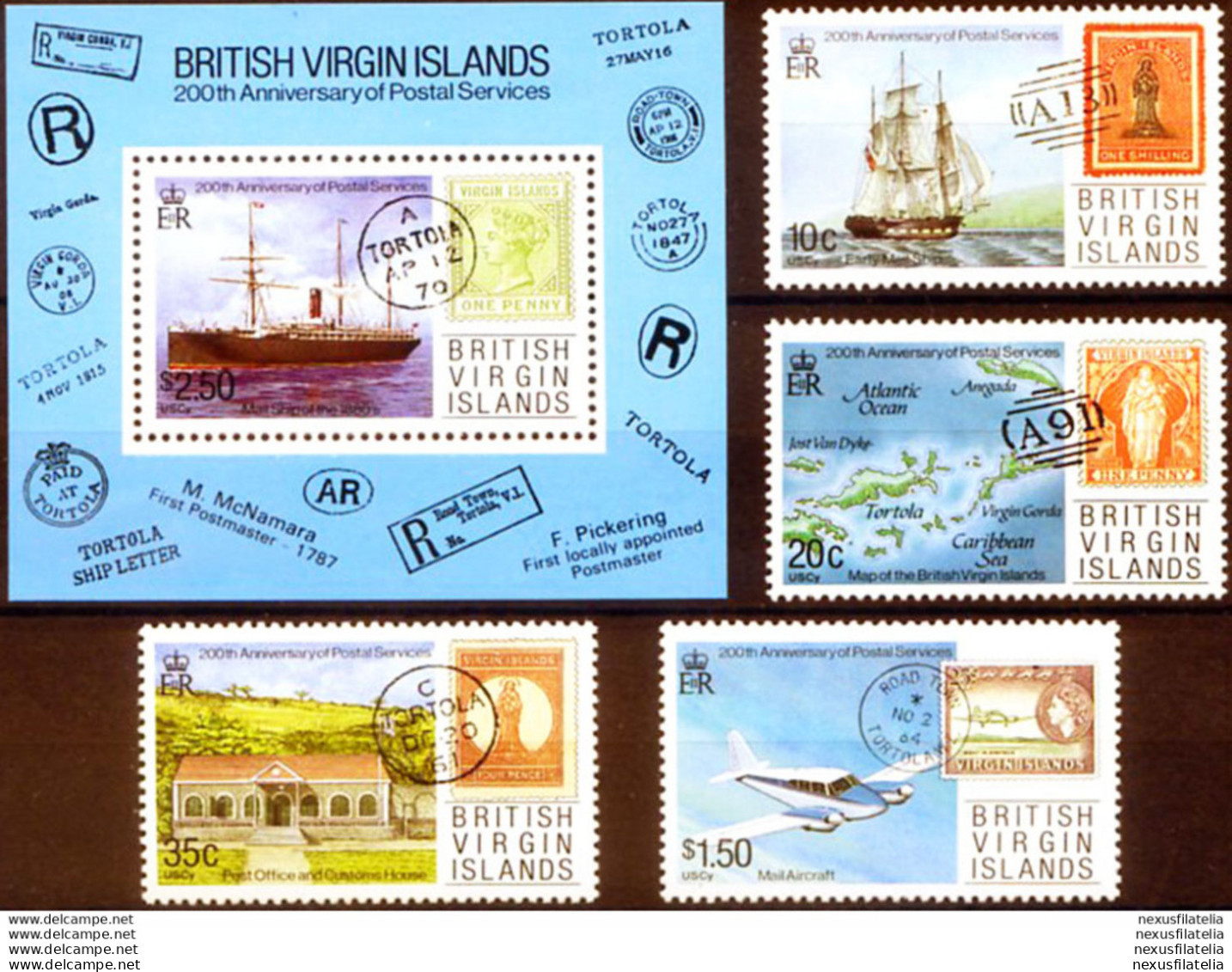 200° Dei Servizi Postali 1987. - Britse Maagdeneilanden