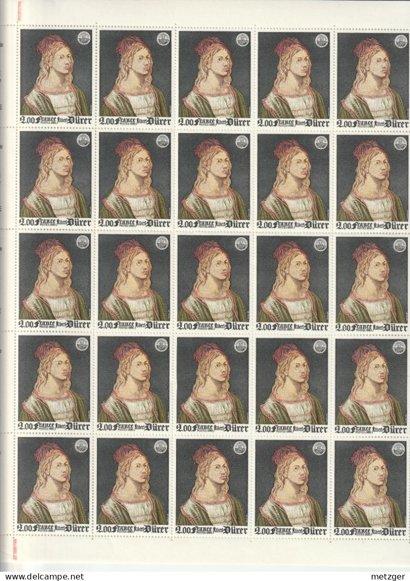 Feuille Complète De 25 Timbres Du N° 2090 Philexfrance 80 - Feuilles Complètes