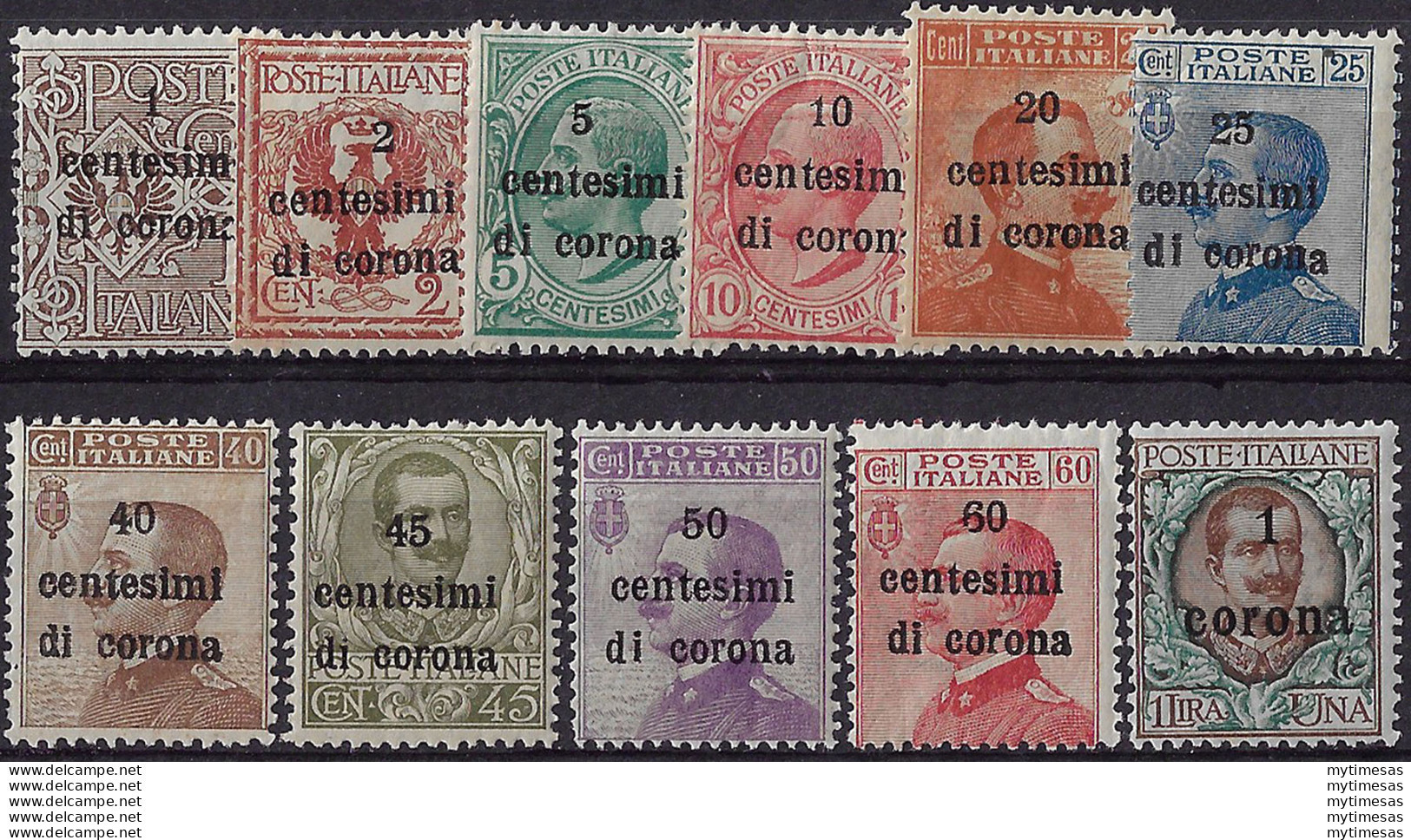 1919 Trento E Trieste Ordinaria 11v. MNH Sassone N. 1/11 - Unclassified