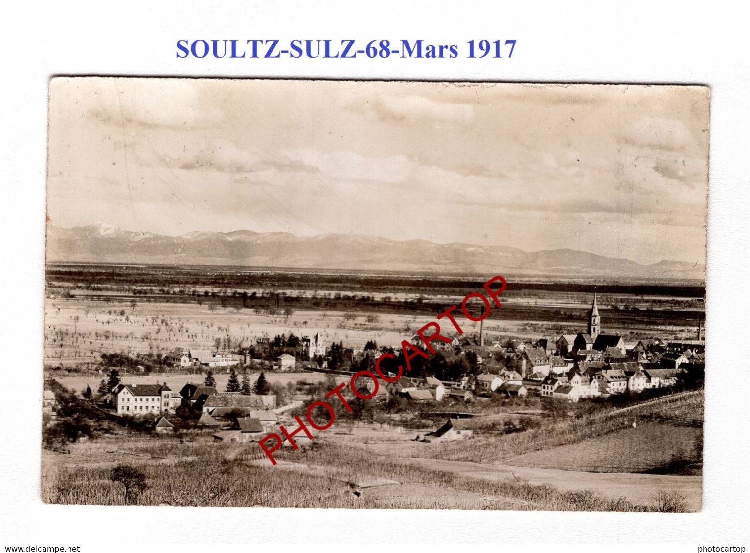 SOULTZ-SULZ-68-MARS 1917-CARTE PHOTO Allemande-GUERRE 14-18-1 WK-Militaria - Soultz