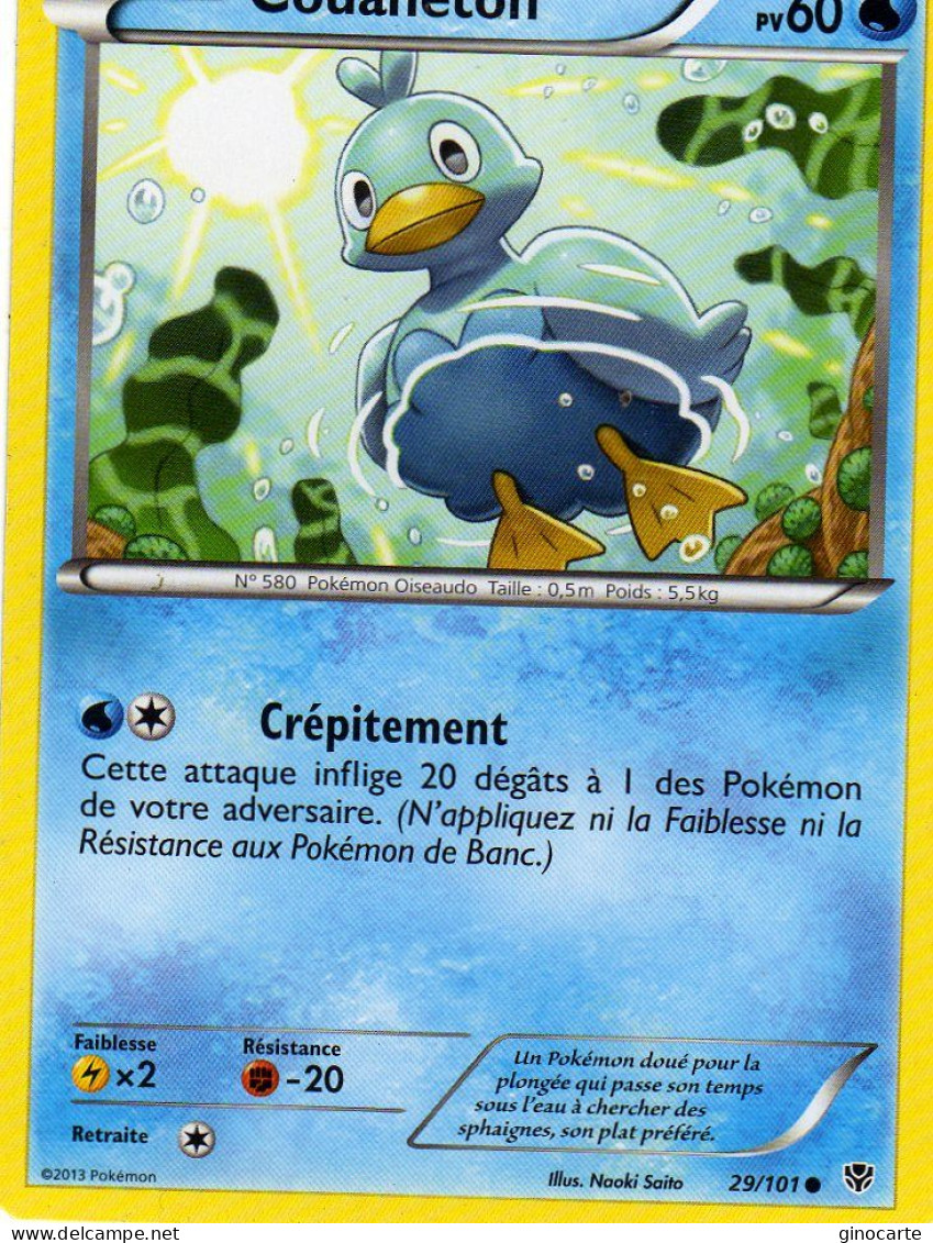 Carte Pokemon 29/101 Couaneton 60pv 2013 - Other & Unclassified