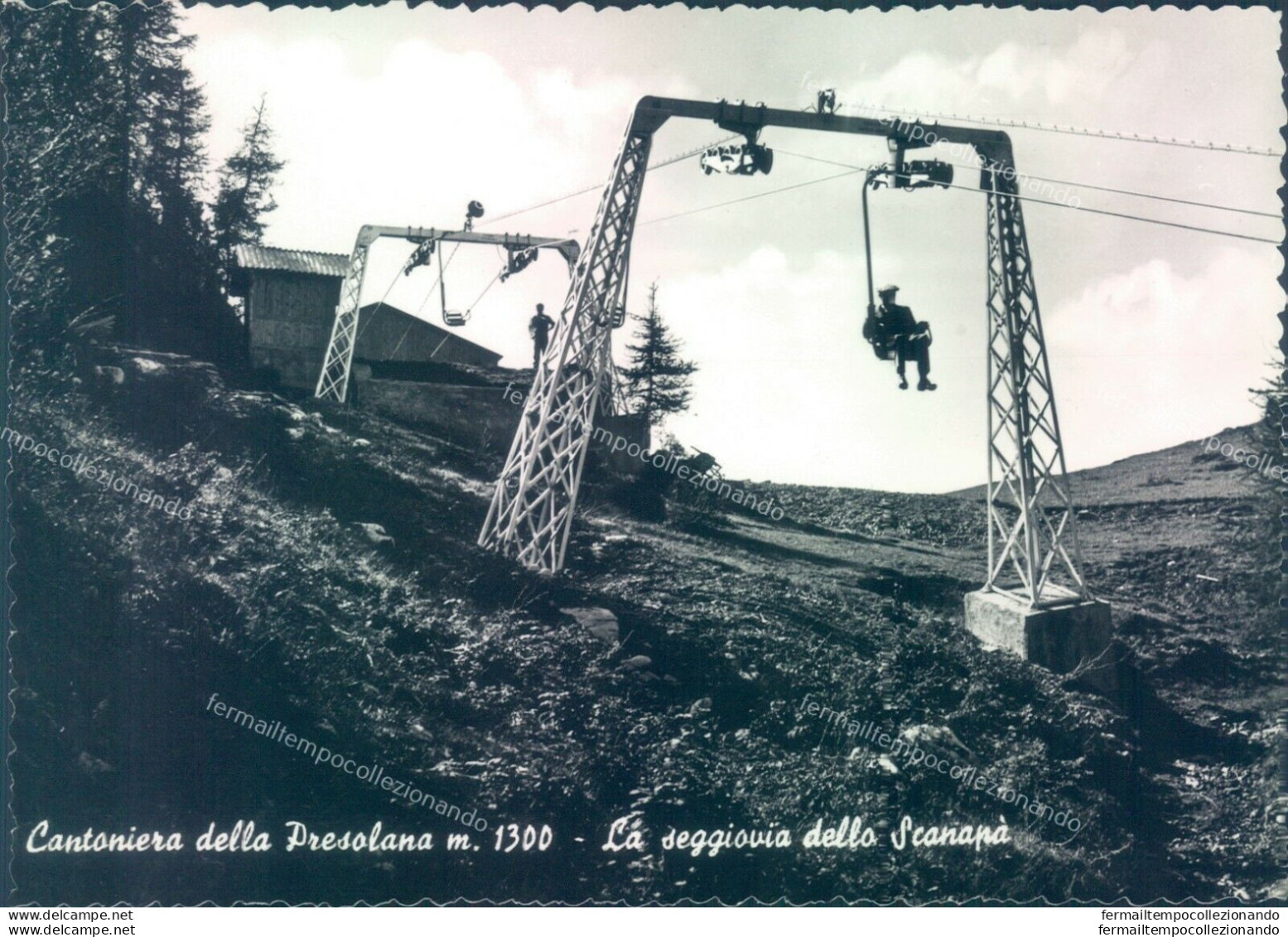 L261 Cartolina  Passo Della Presolana Seggiovia Dello Scanapa' Prov Di Bergamo - Bergamo