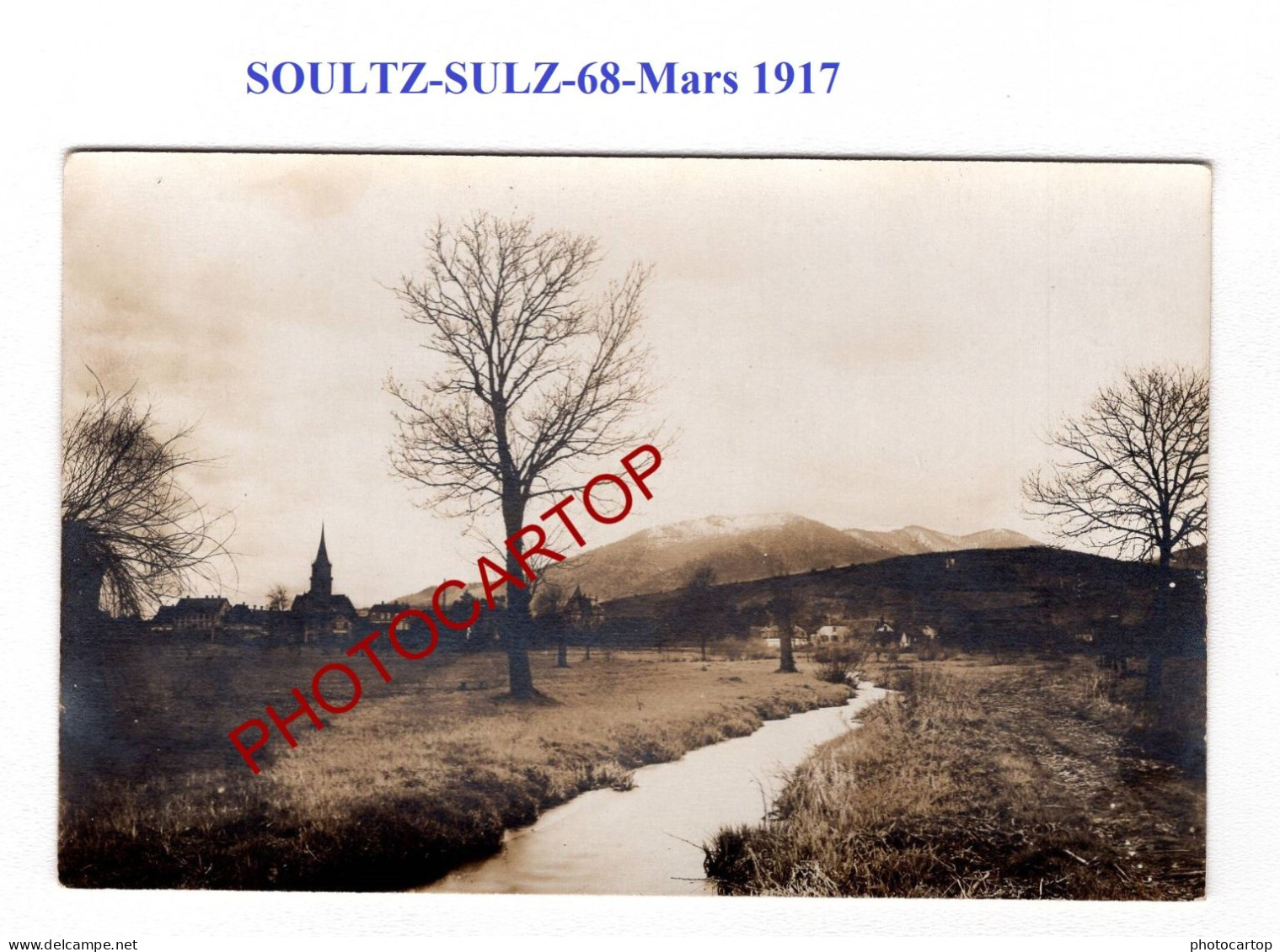 SOULTZ-SULZ-68-MARS 1917-CARTE PHOTO Allemande-GUERRE 14-18-1 WK-Militaria - Soultz